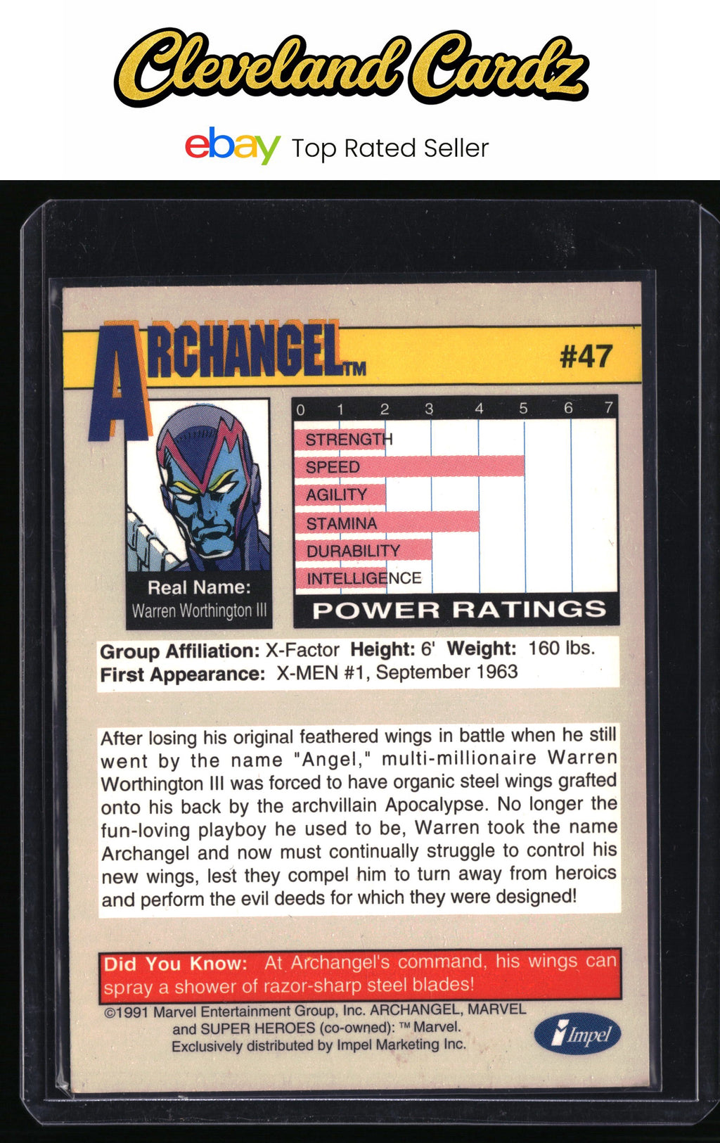 1991 Impel Marvel Universe II #47 Archangel