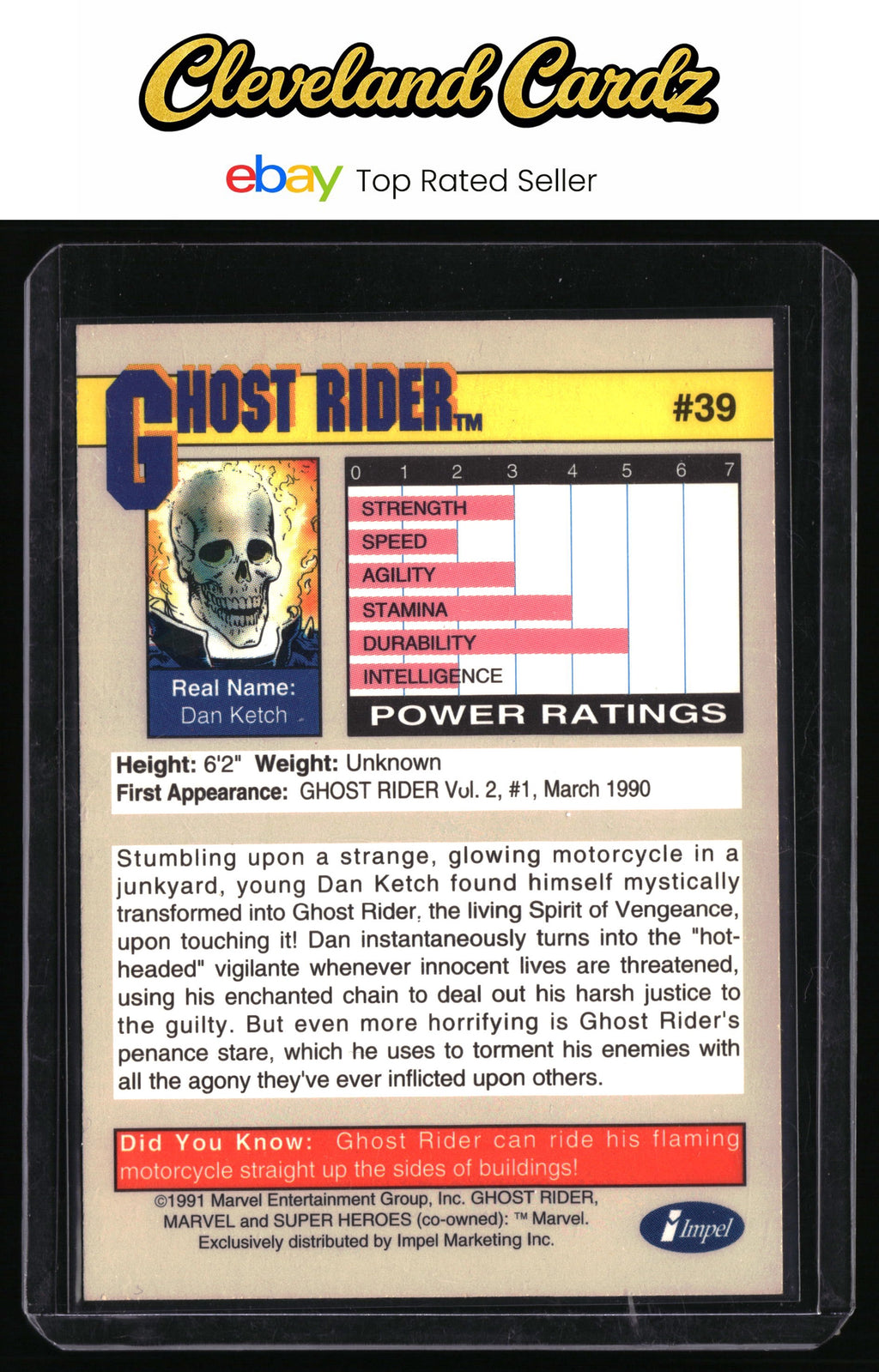 1991 Impel Marvel Universe II #39 Ghost Rider