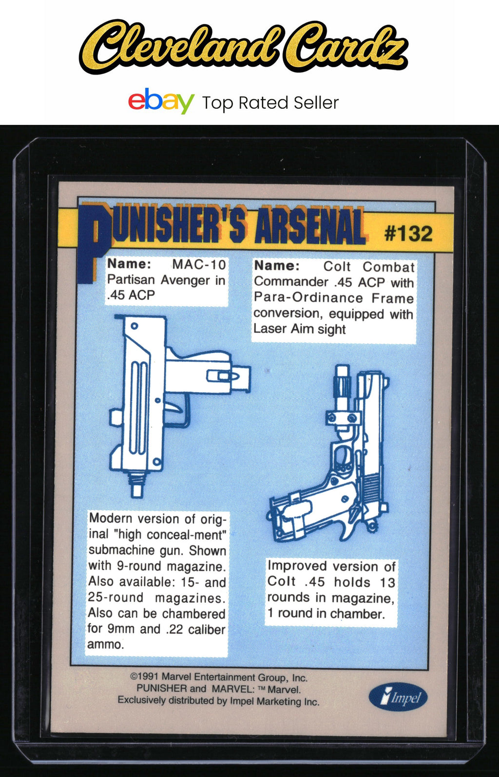 1991 Impel Marvel Universe II #132 Punisher's Arsenal