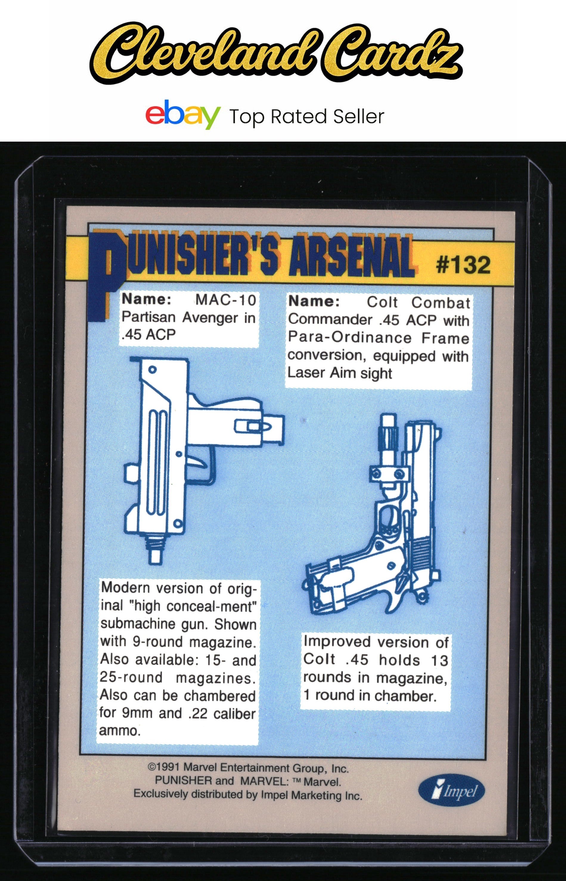 1991 Impel Marvel Universe II #132 Punisher's Arsenal