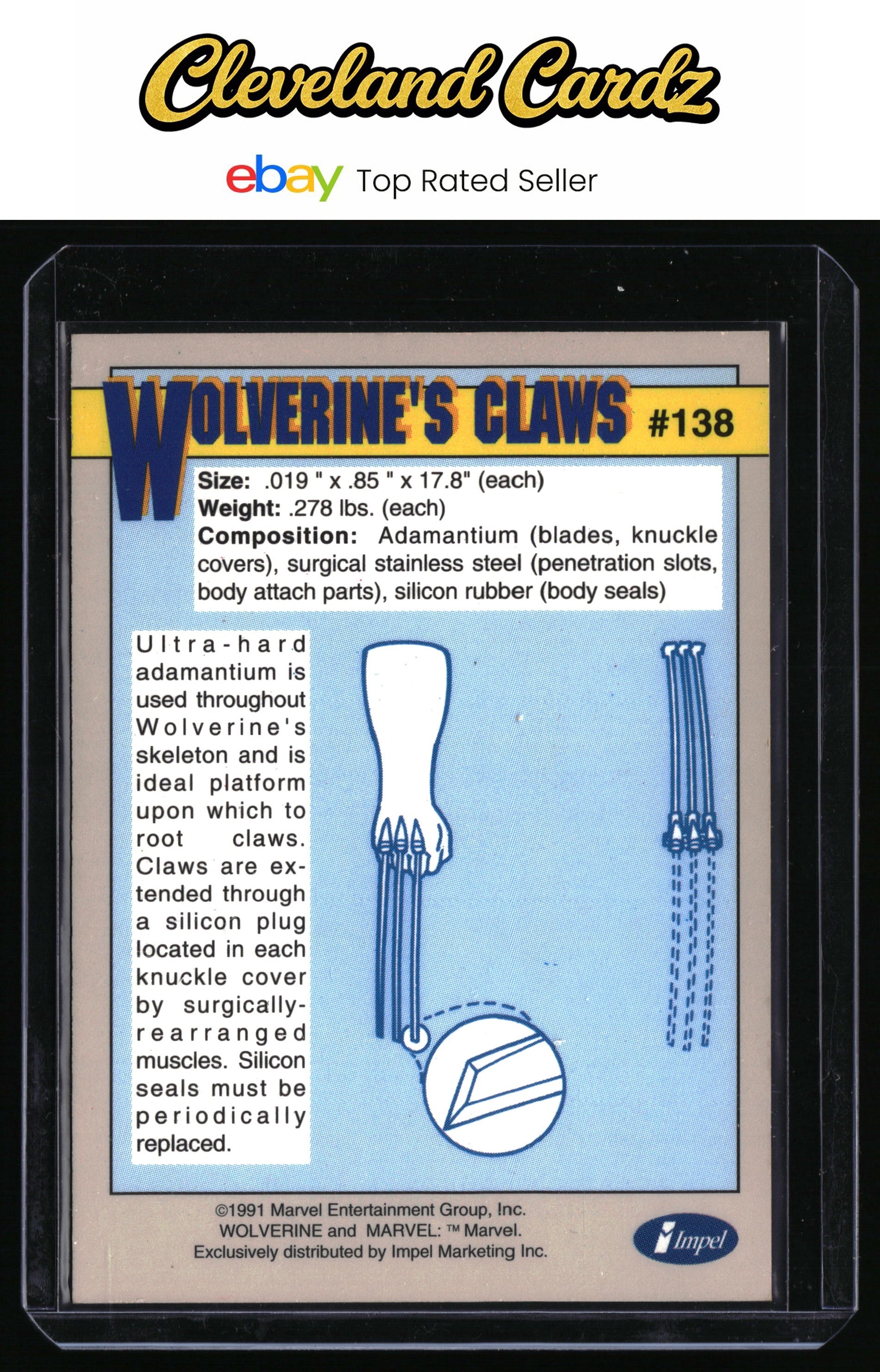 1991 Impel Marvel Universe II #138 Wolverine's Claws