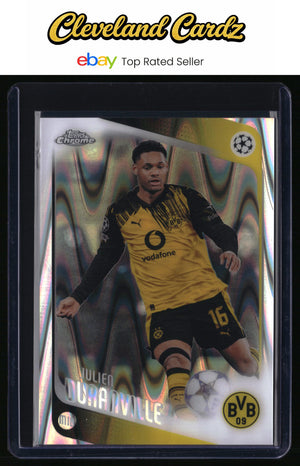 2025-26 Topps Chrome UEFA Club Comp. #25 Julien Duranville Raywave Refractor