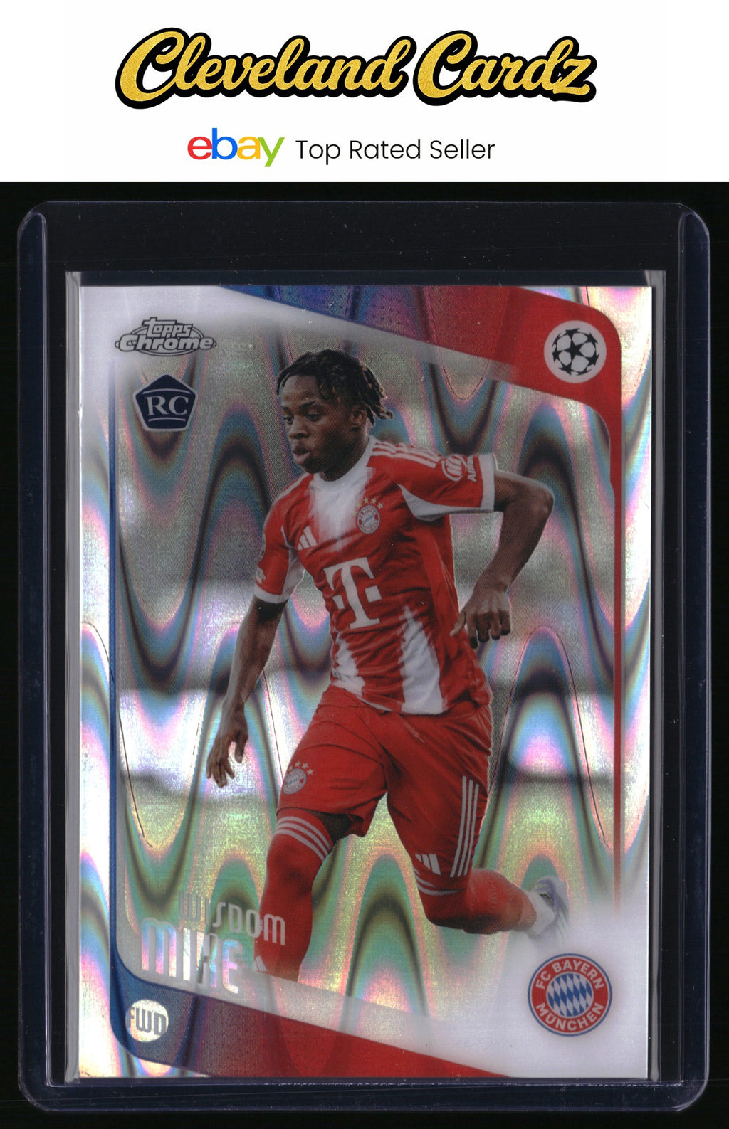 2025-26 Topps Chrome UEFA Club Competitions #88 Wisdom Mike Raywave Refractor