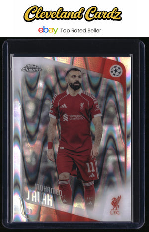 2025-26 Topps Chrome UEFA Club Competitions #136 Mohamed Salah Raywave Refractor