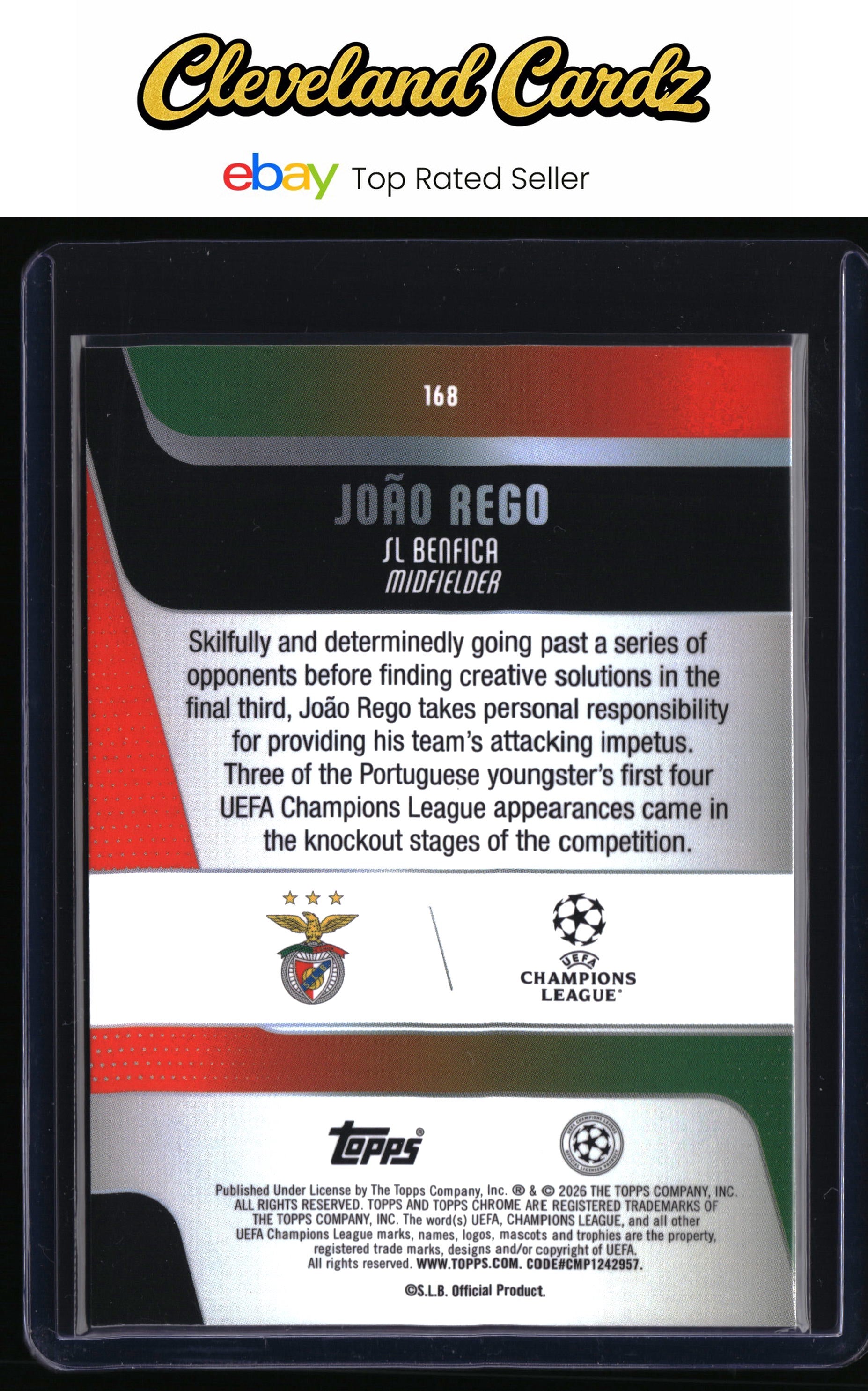 2025-26 Topps Chrome UEFA Club Competitions #168 João Rego