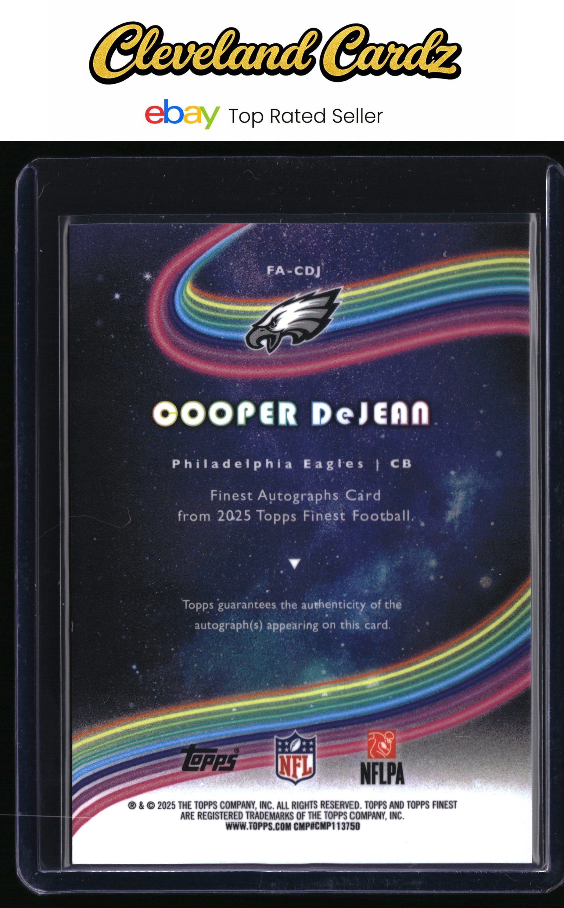 2025 Finest #FA-CDJ Cooper DeJean Finest Autographs