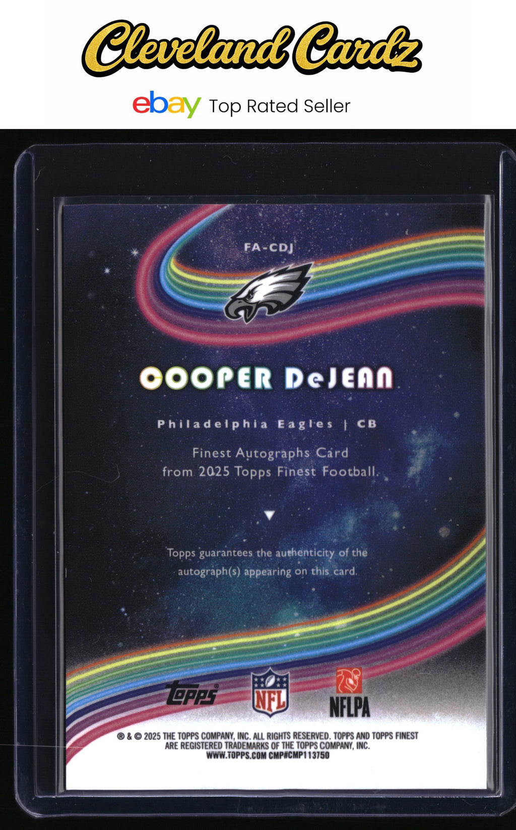 2025 Finest #FA-CDJ Cooper DeJean Finest Autographs