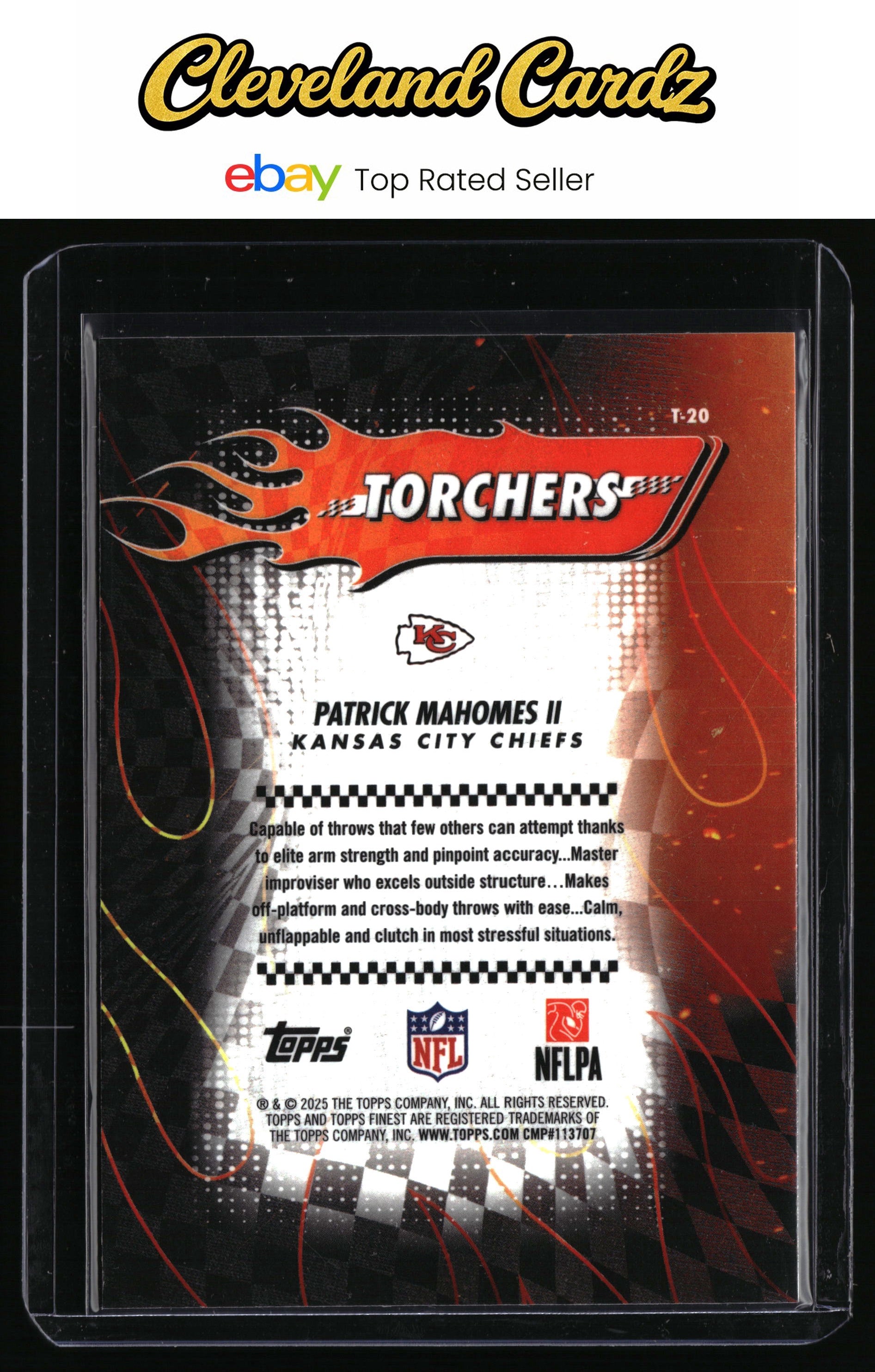 2025 Finest #T-20 Patrick Mahomes II Torchers