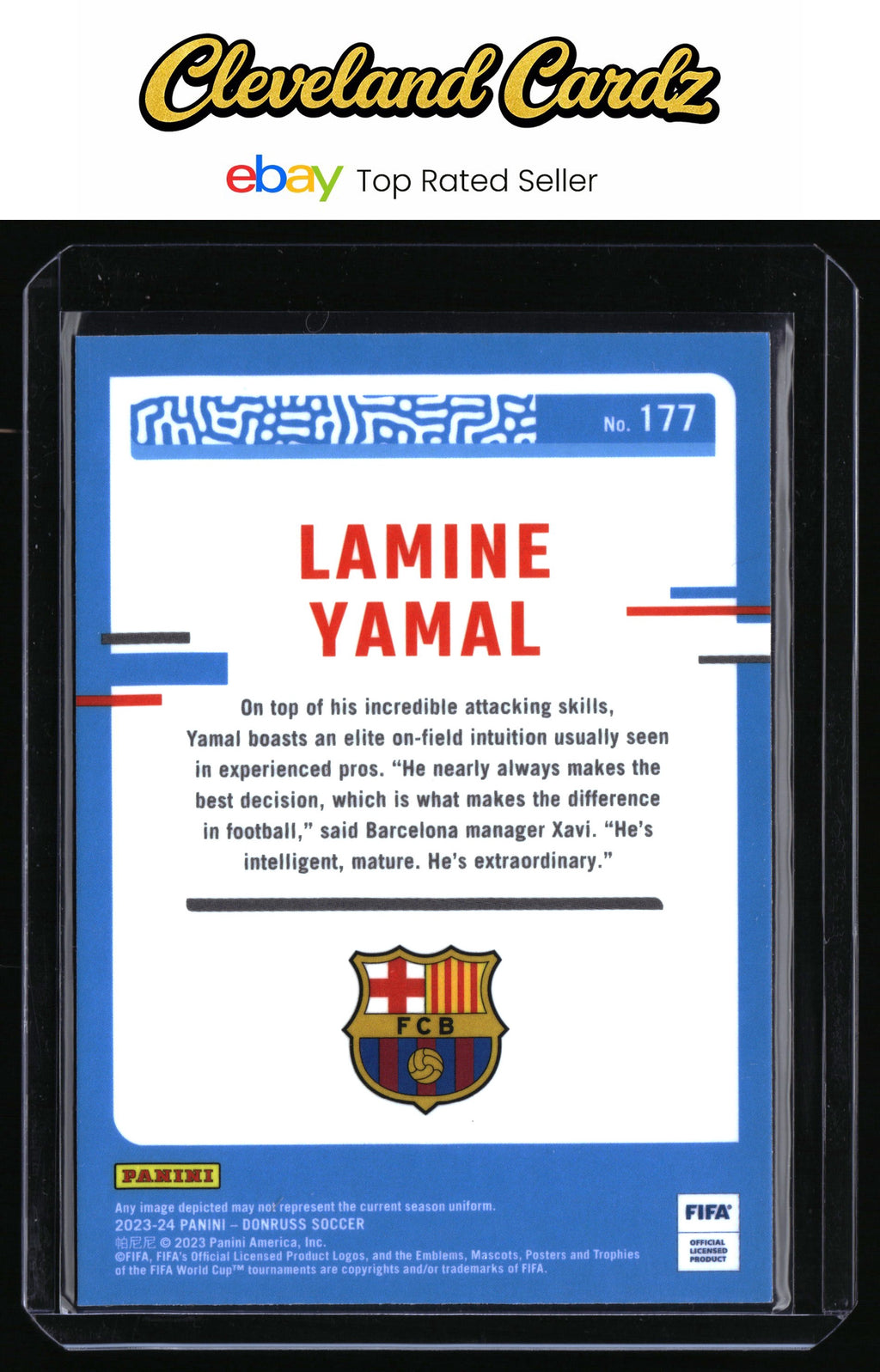 2023-24 Donruss #177 Lamine Yamal Rookie Card FUTURE WORLD CUP WINNER/MVP