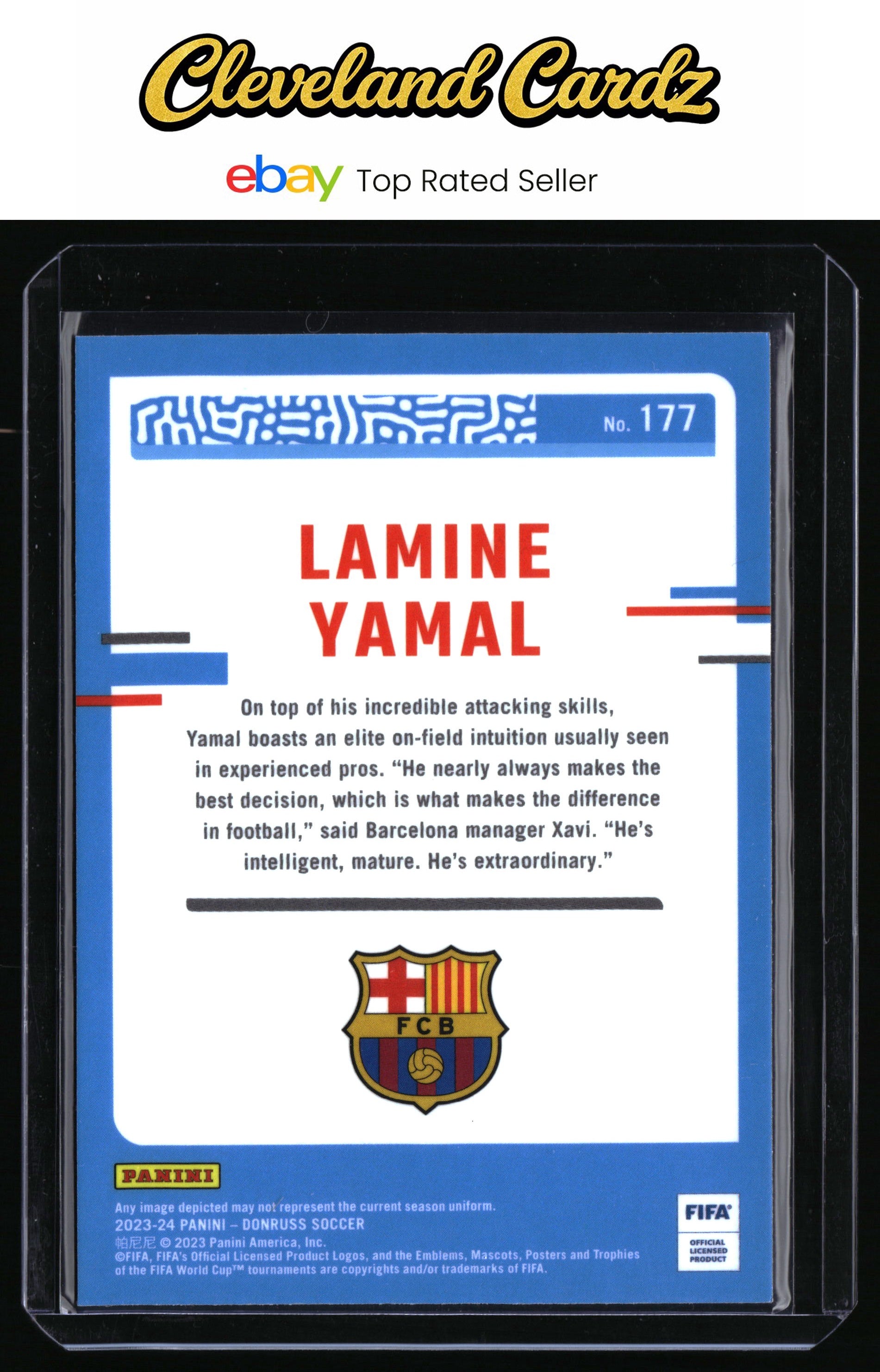 2023-24 Donruss #177 Lamine Yamal Rookie Card FUTURE WORLD CUP WINNER/MVP