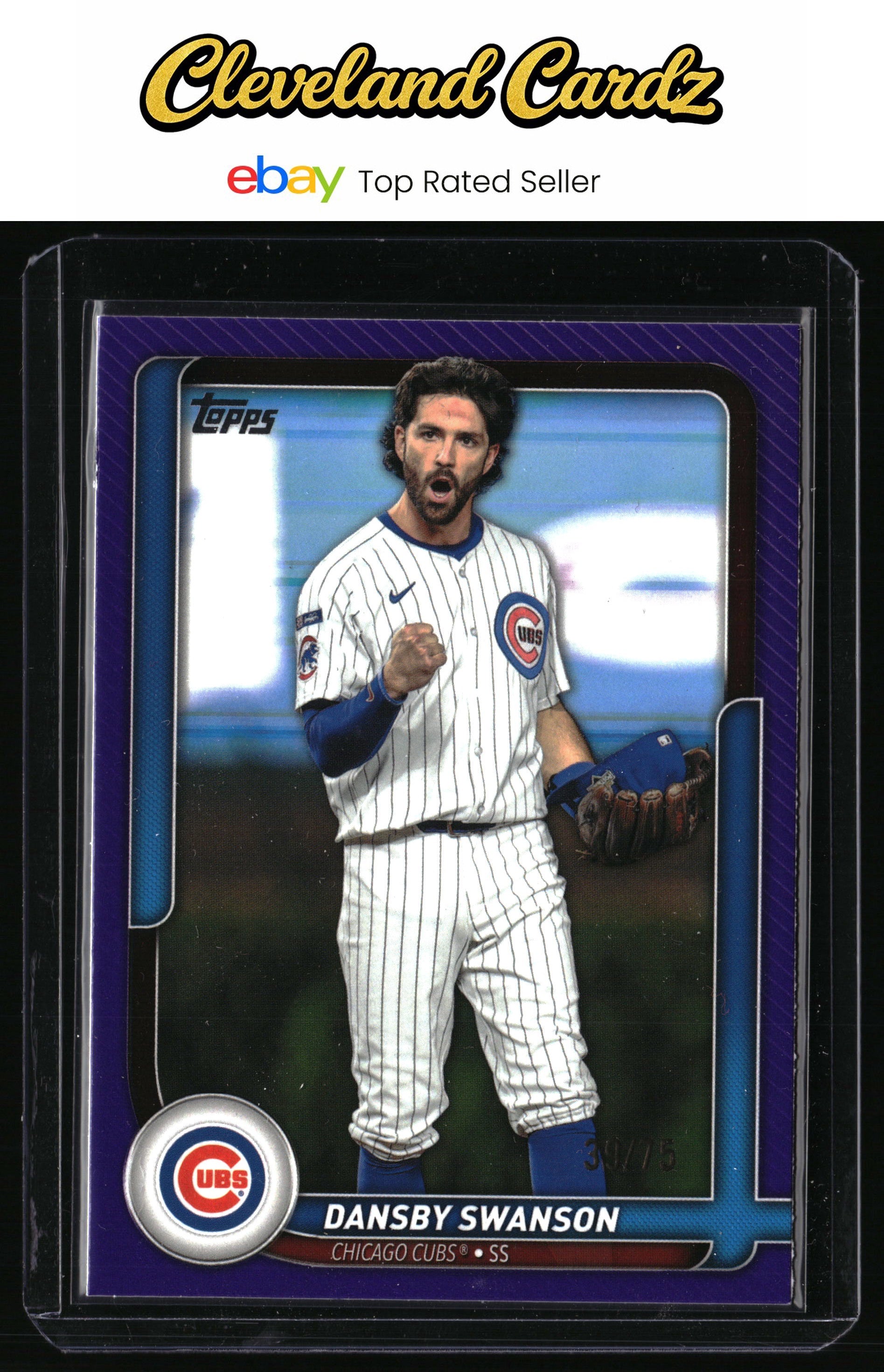 2026 Topps #10 Dansby Swanson Flagship Collection Purple Refractor #/75