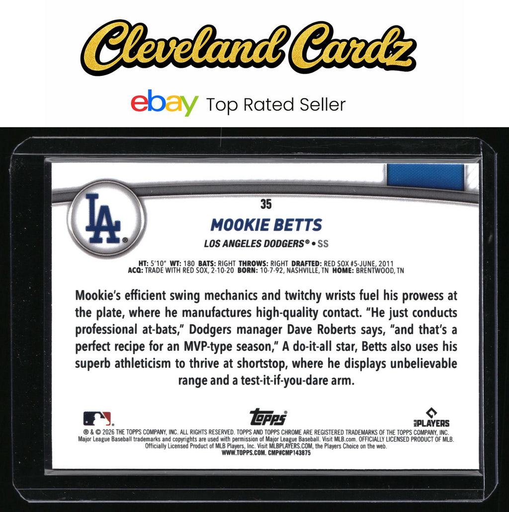 2026 Topps #35 Mookie Betts Flagship Collection Chrome