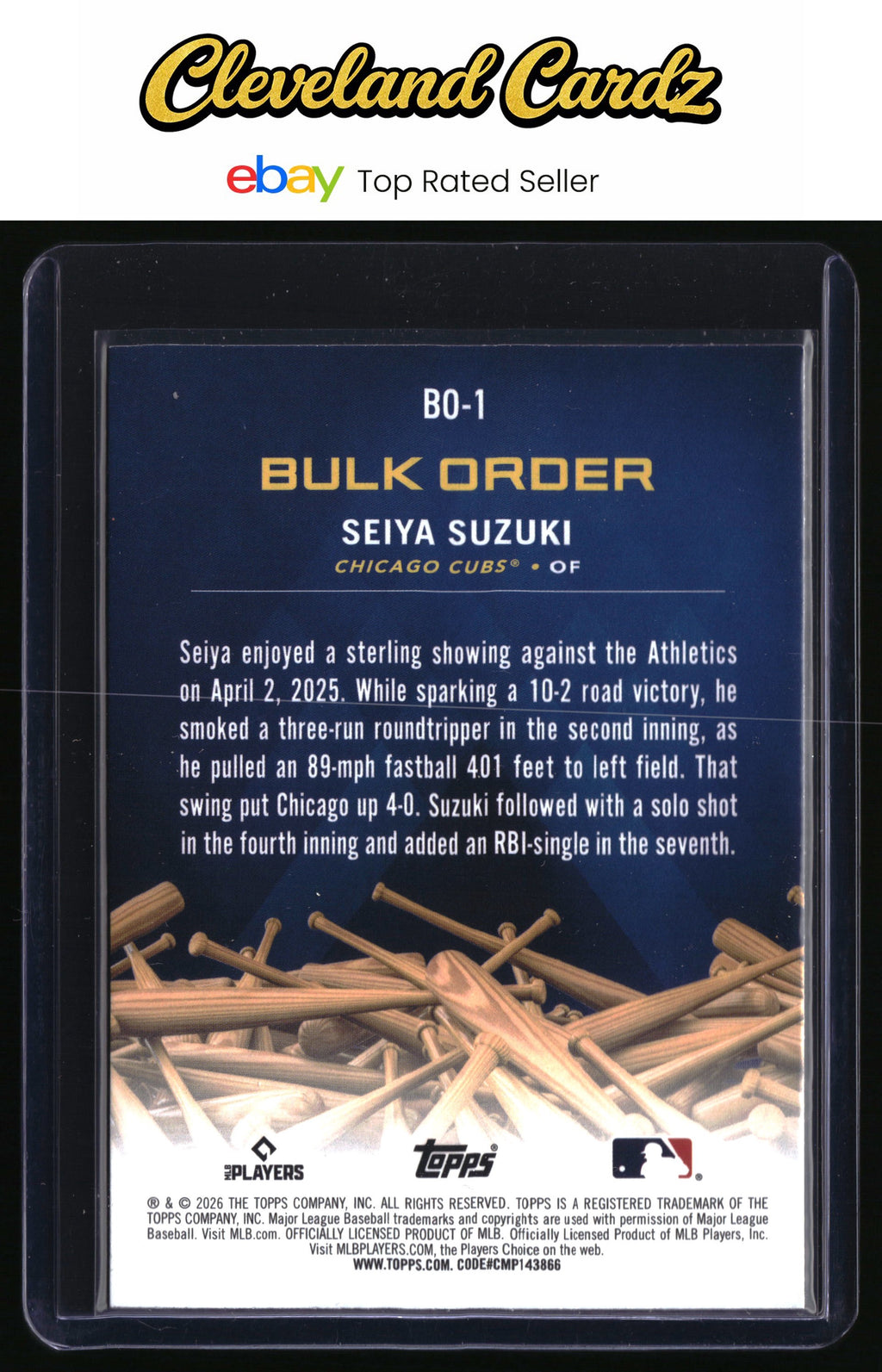 2026 Topps #BO-8 Riley Greene Flagship Collection Bulk Order