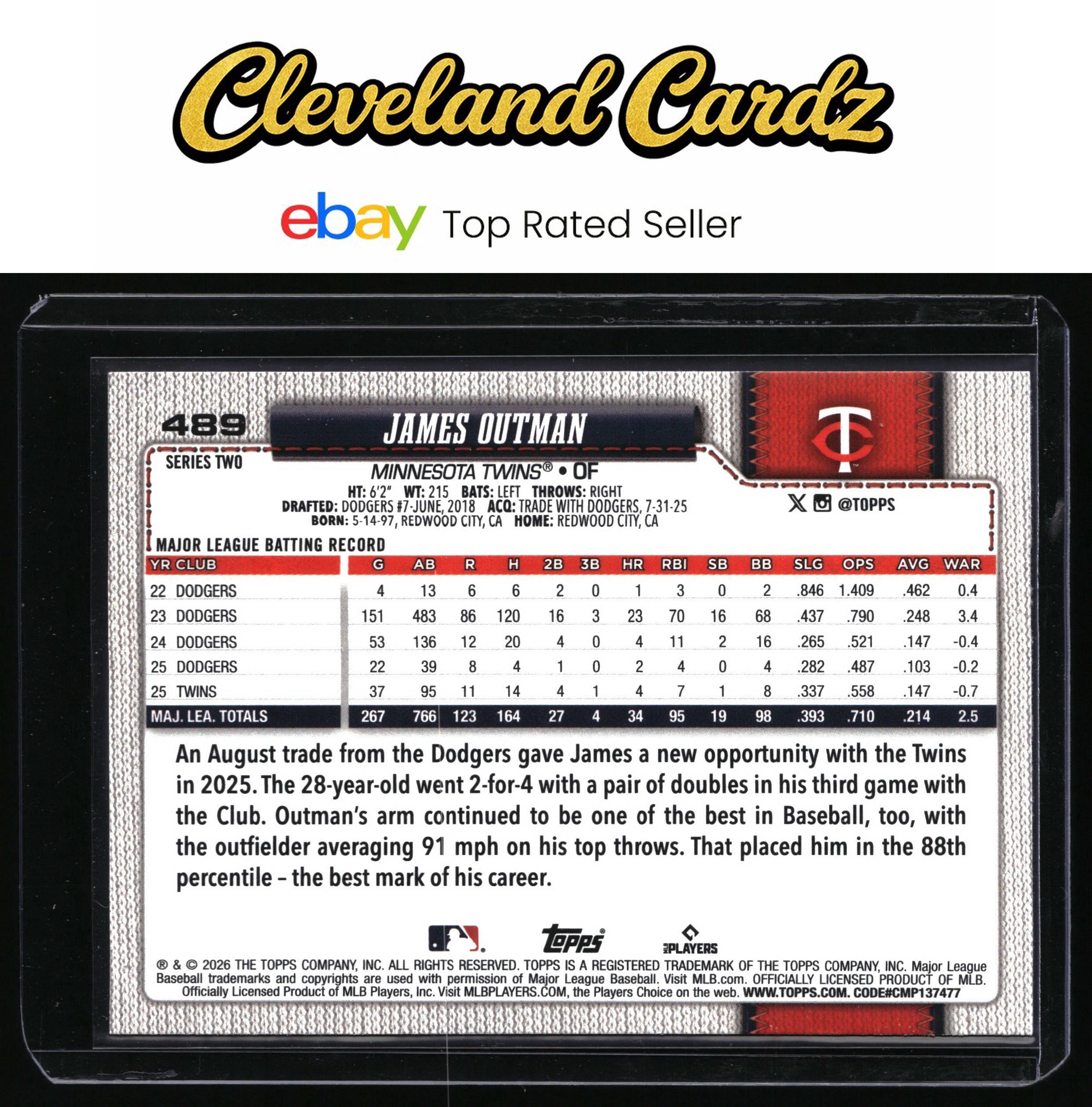2026 Topps #489 James Outman