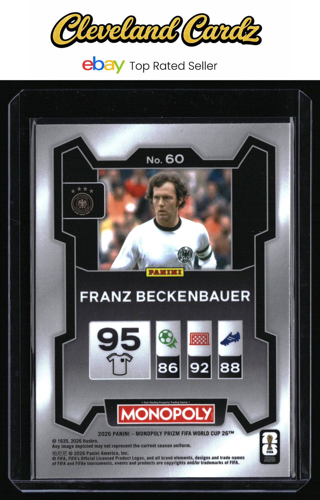 2026 Panini Prizm Monopoly FIFA World Cup #60 Franz Beckenbauer
