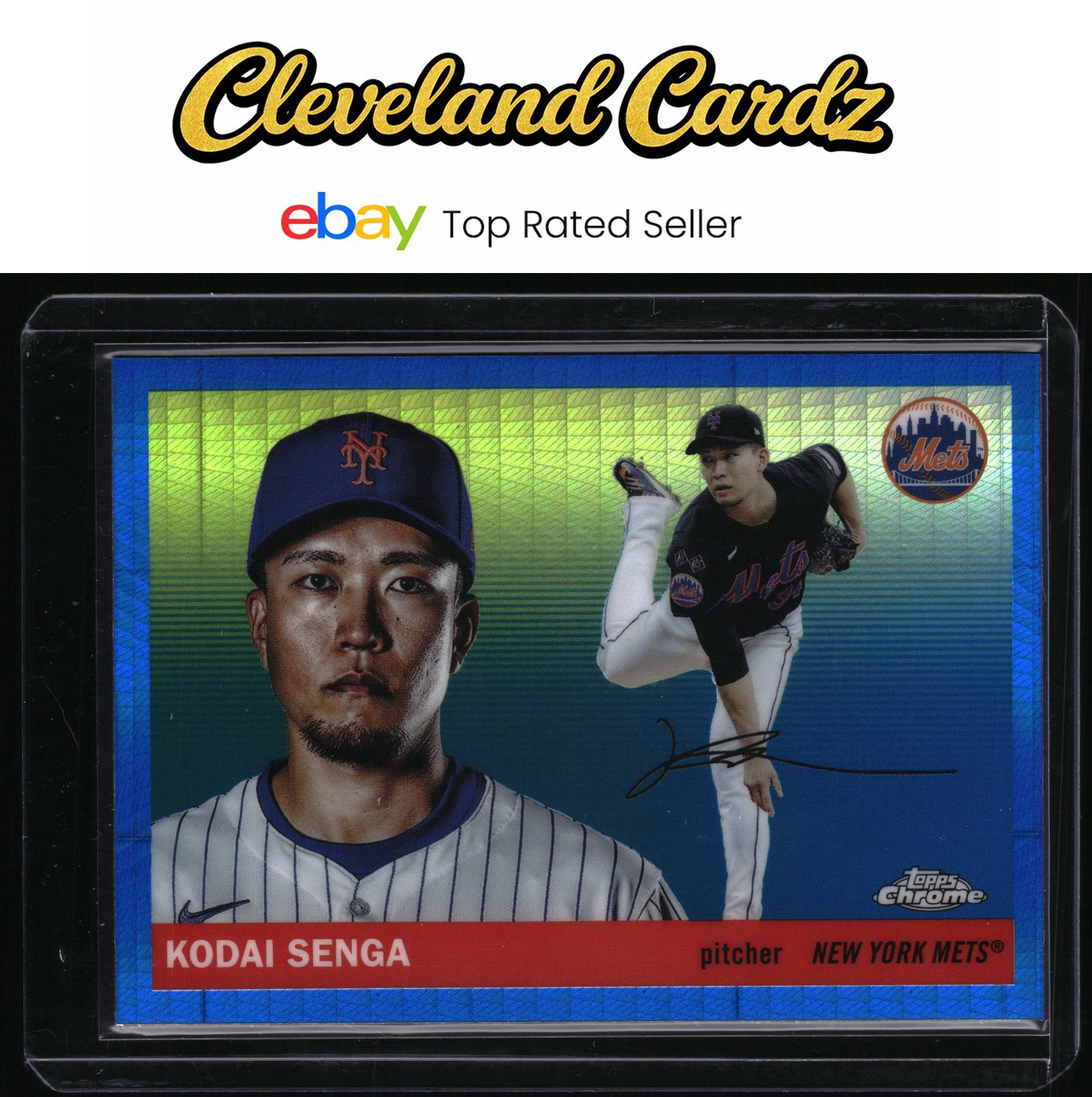 2025 Topps Chrome Platinum #143 Kodai Senga Blue Prism Refractors