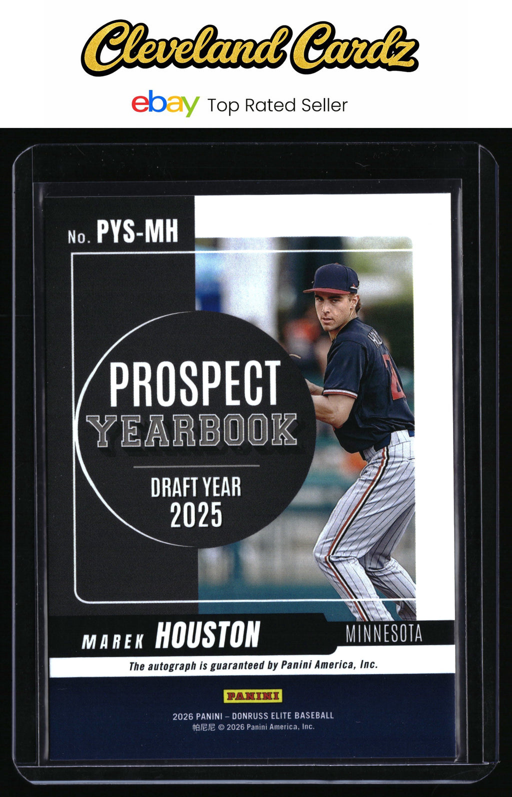 2026 Panini Donruss Elite #PYS-MH Marek Houston Prospect Yearbook Autographs