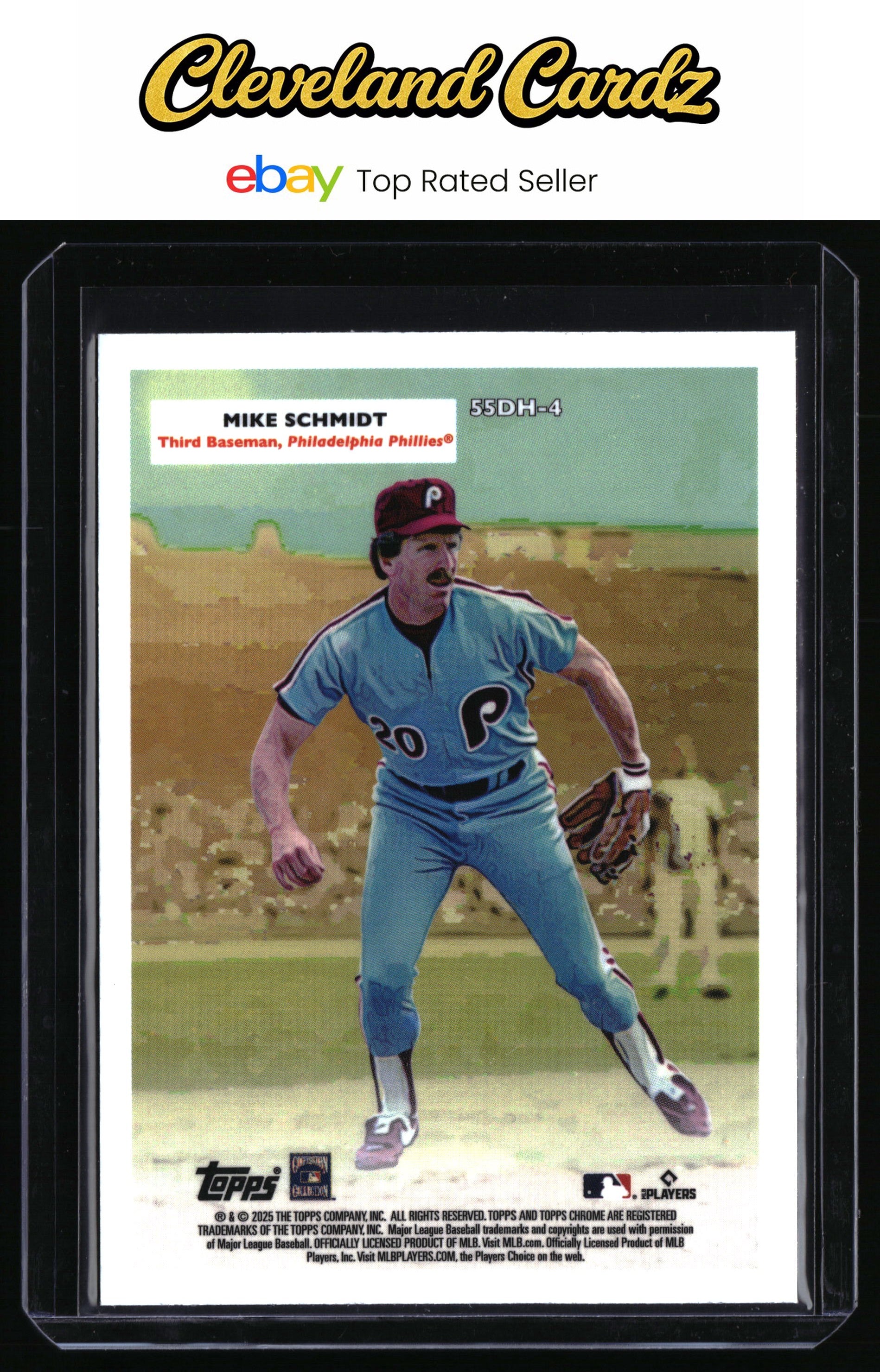 2025 Topps Chrome #55DH-4 Bryce Harper/Mike Schmidt 1955 Topps Doubleheaders