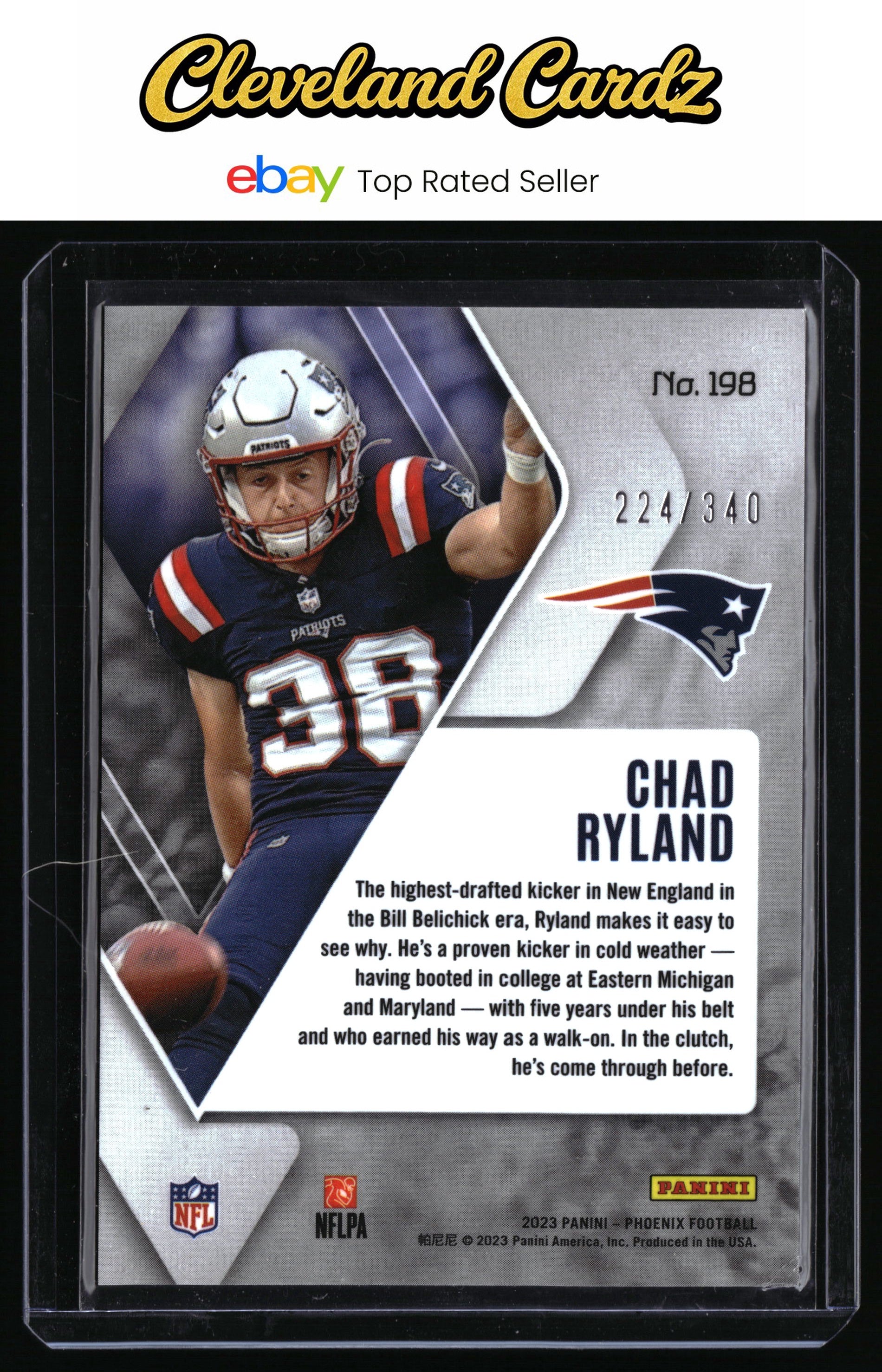 2023 Panini Phoenix #198 Chad Ryland Fire Burst #/340