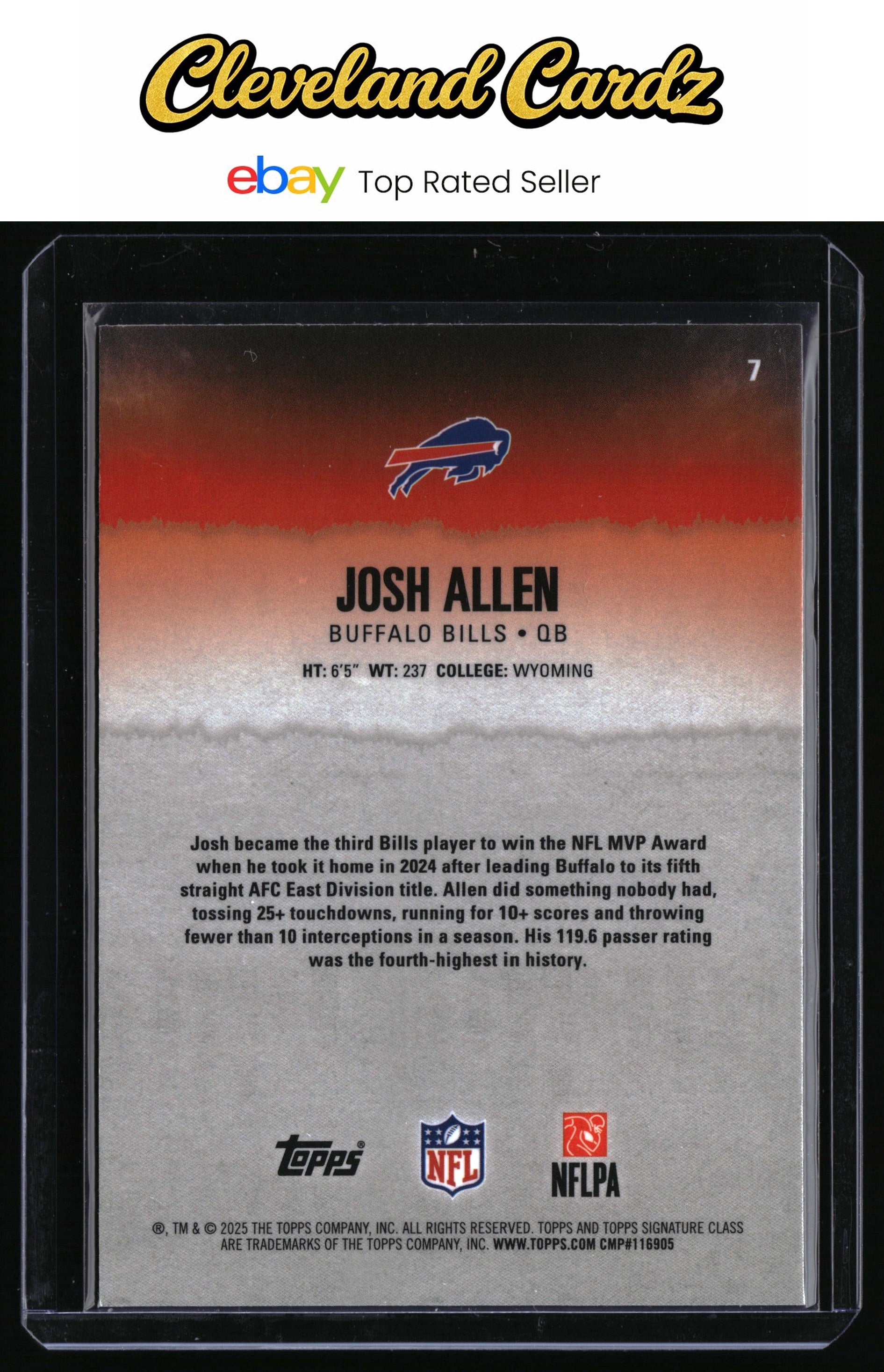 2025 Topps Signature Class #7 Josh Allen