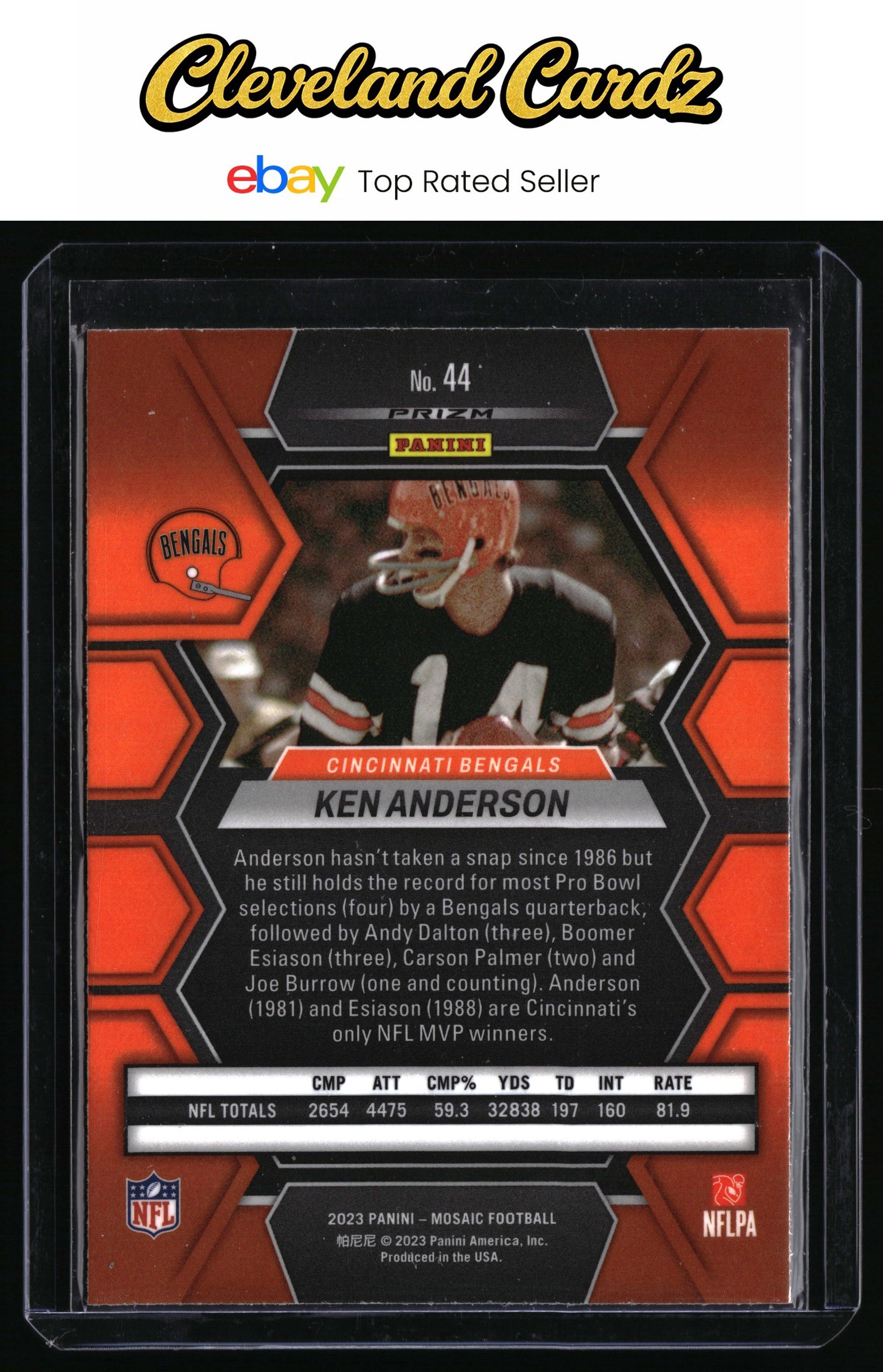 2023 Panini Mosaic #44 Ken Anderson Reactive Blue Mosaic