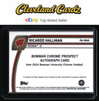 2024 Bowman University Chrome #PA-RHA Ricardo Hallman Auto Stealth Refractor