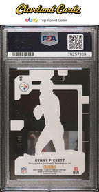 2022 Panini Clearly Donruss #51 Kenny Pickett Autograph-Orange #/75 PSA 10