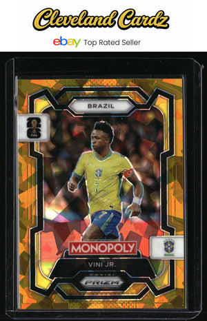 2026 Panini Prizm FIFA World Cup #14 Vini Jr. Gold Cracked Ice Prizms