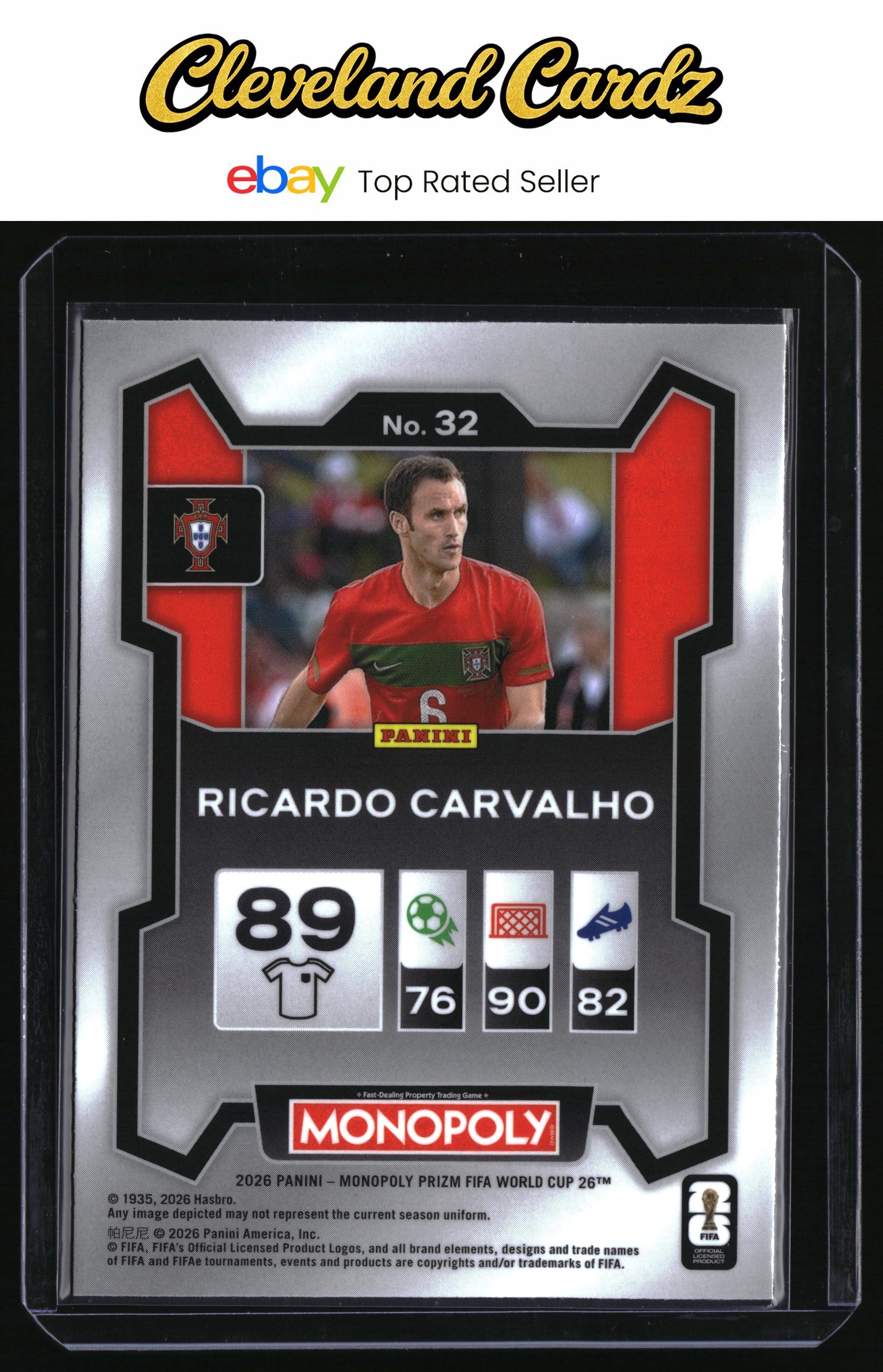 2026 Panini Prizm Monopoly FIFA World Cup #32 Ricardo Carvalho
