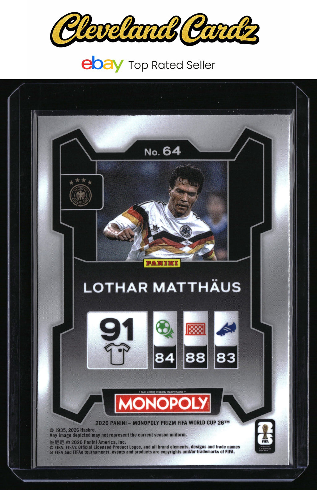 2026 Panini Prizm Monopoly FIFA World Cup #64 Lothar Matthaus