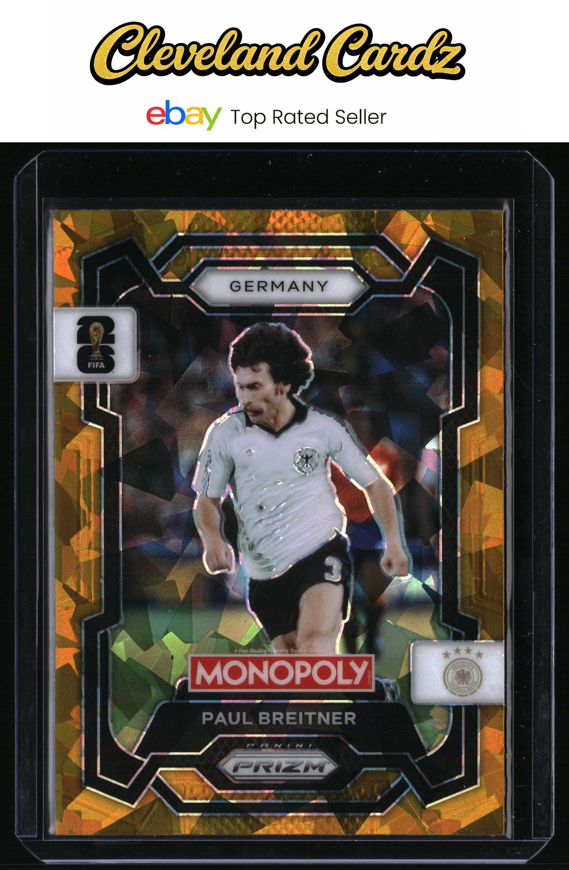 2026 Panini FIFA World Cup #63 Paul Breitner Gold Cracked Ice Prizms