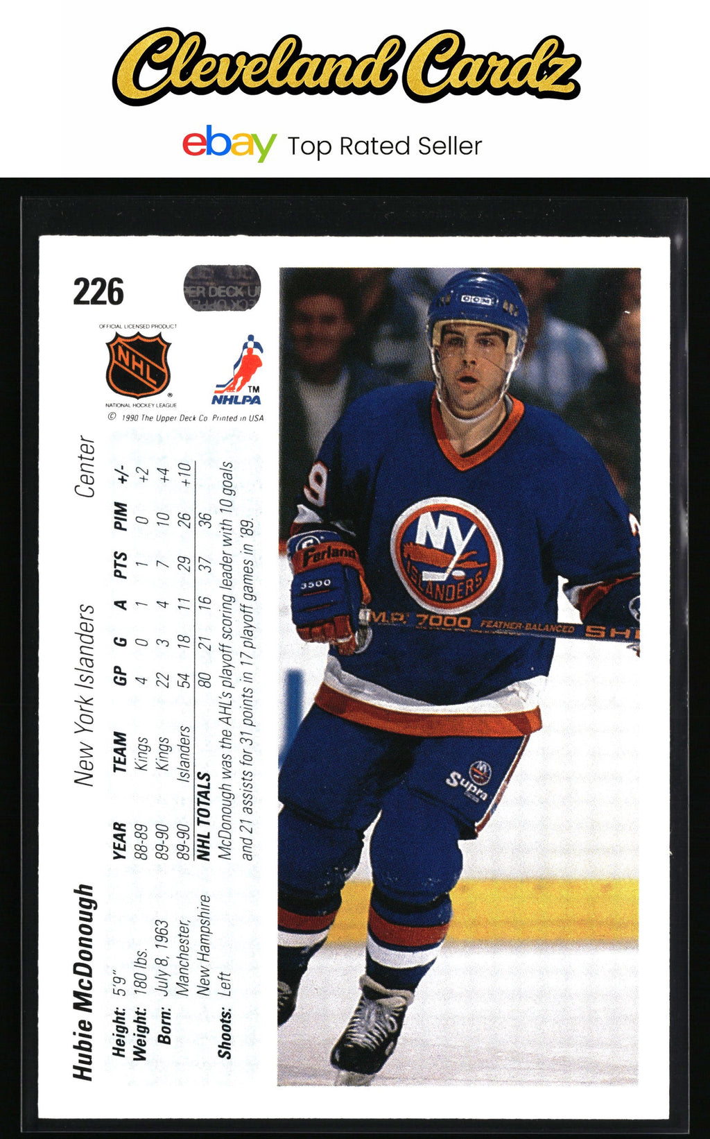 1990-91 Upper Deck #226 Hubie McDonough
