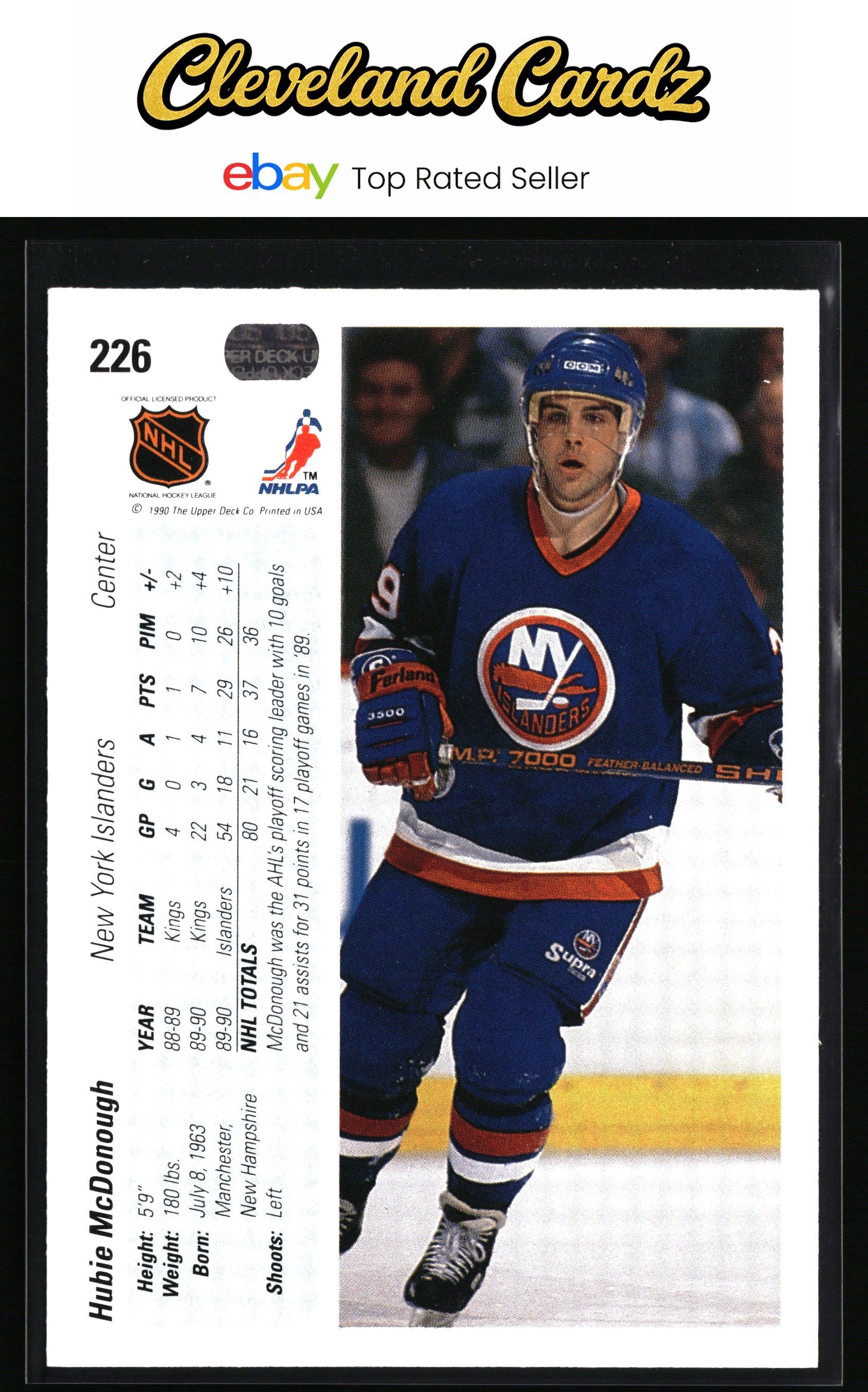1990-91 Upper Deck #226 Hubie McDonough