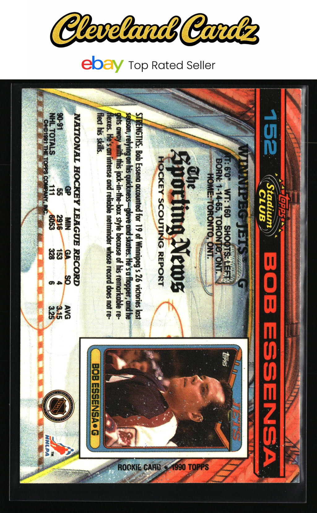 1991-92 Stadium Club #152 Bob Essensa