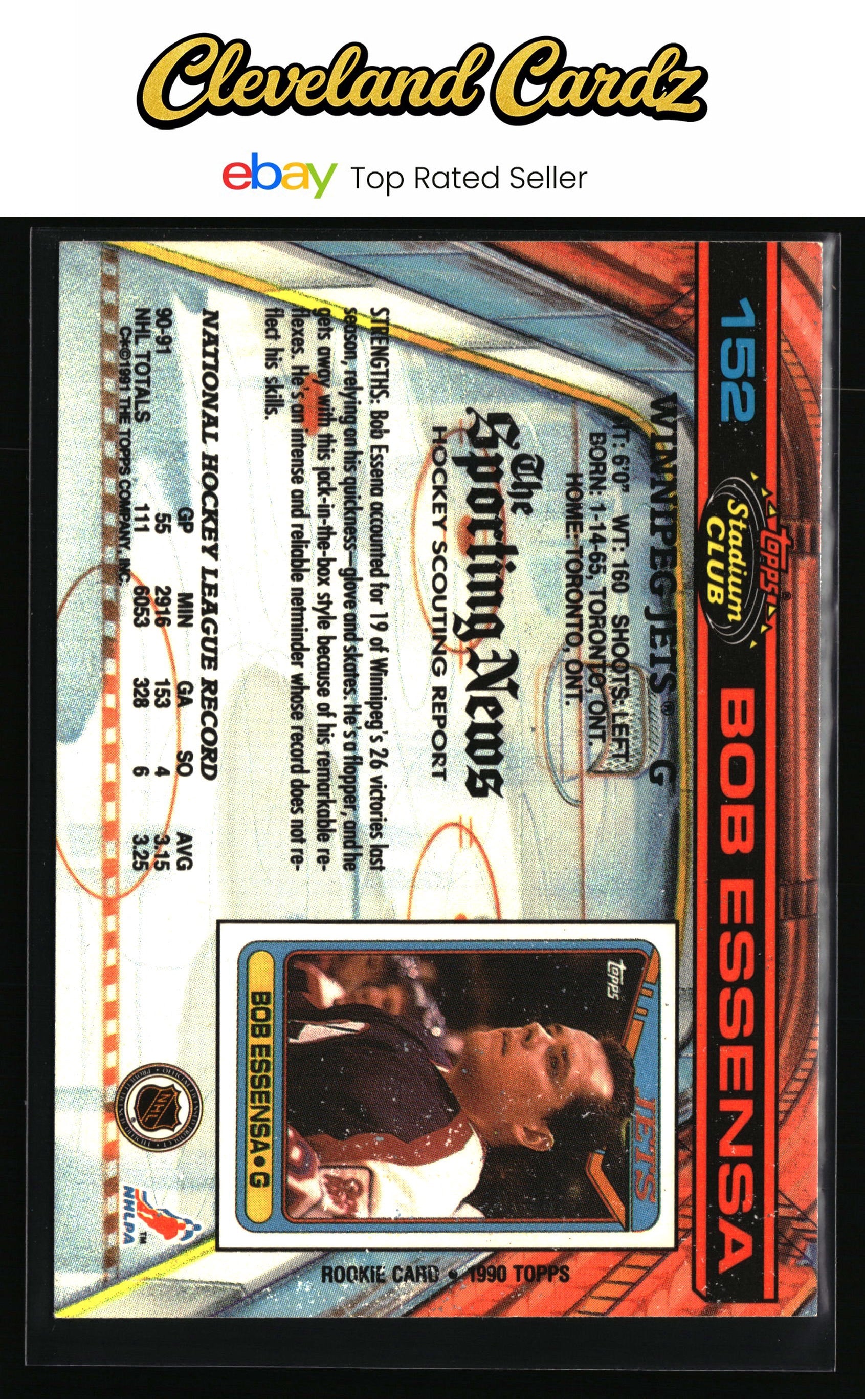 1991-92 Stadium Club #152 Bob Essensa
