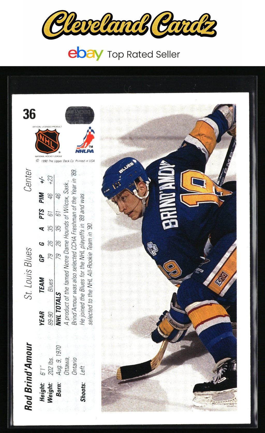 1990-91 Upper Deck #36 Rod Brind'Amour