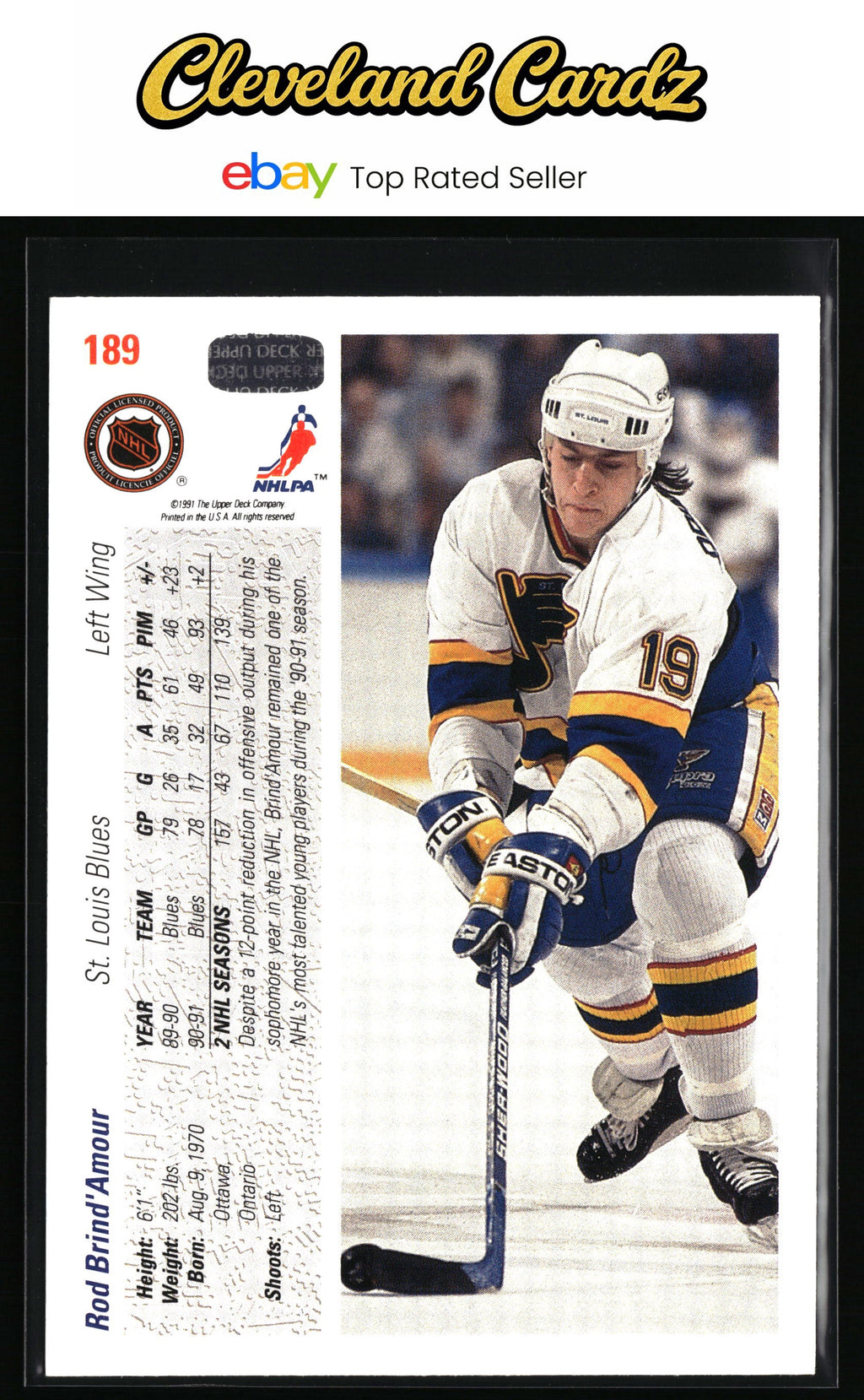 1991-92 Upper Deck #189 Rod Brind'Amour