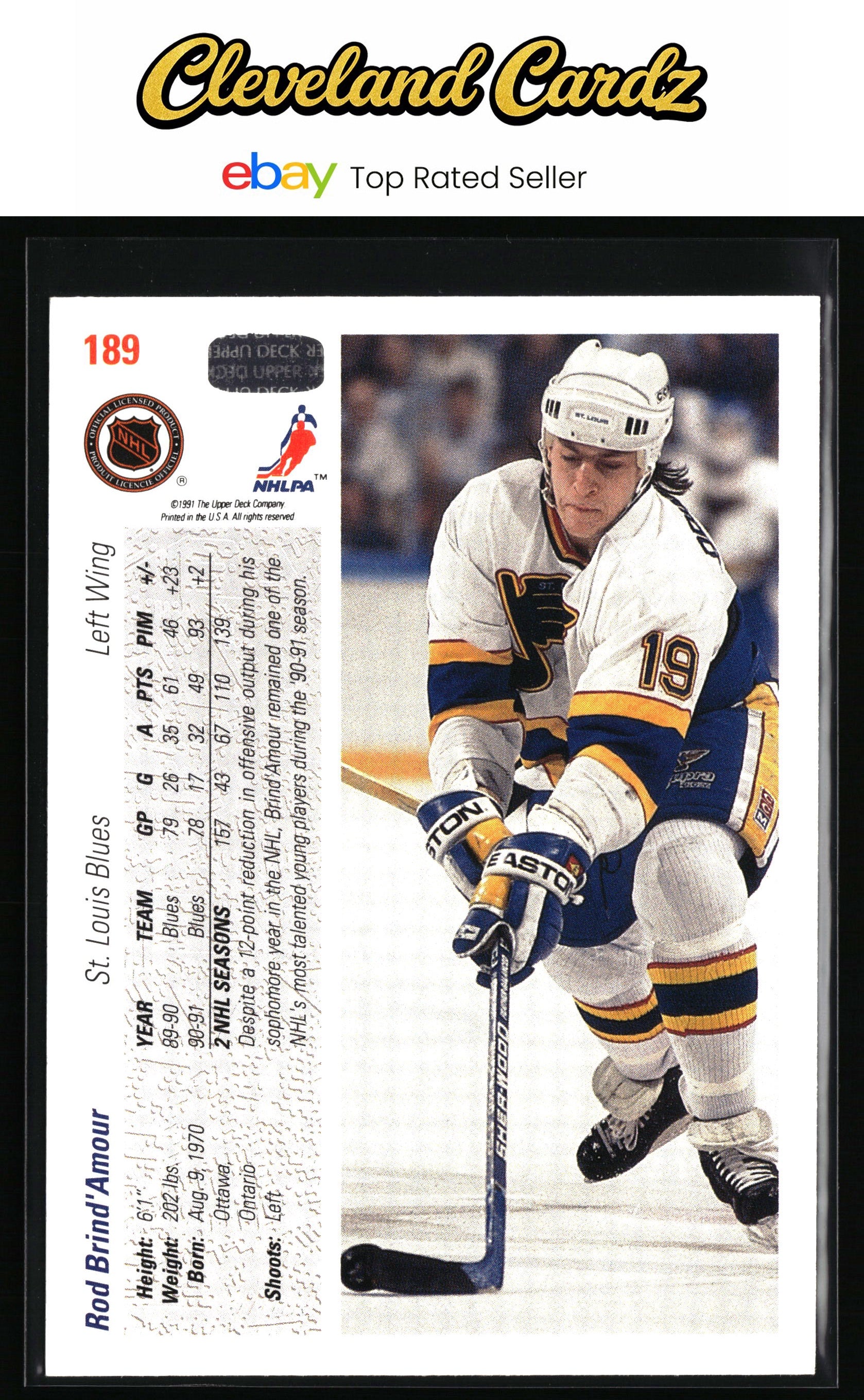 1991-92 Upper Deck #189 Rod Brind'Amour