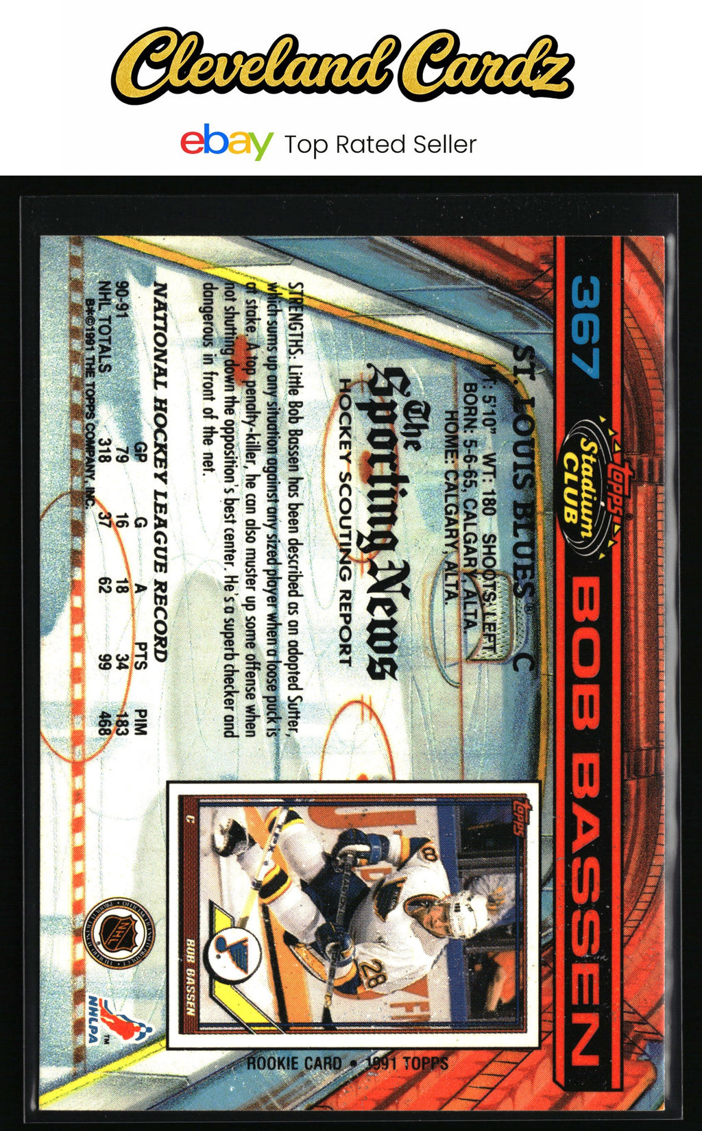 1991-92 Stadium Club #367 Bob Bassen