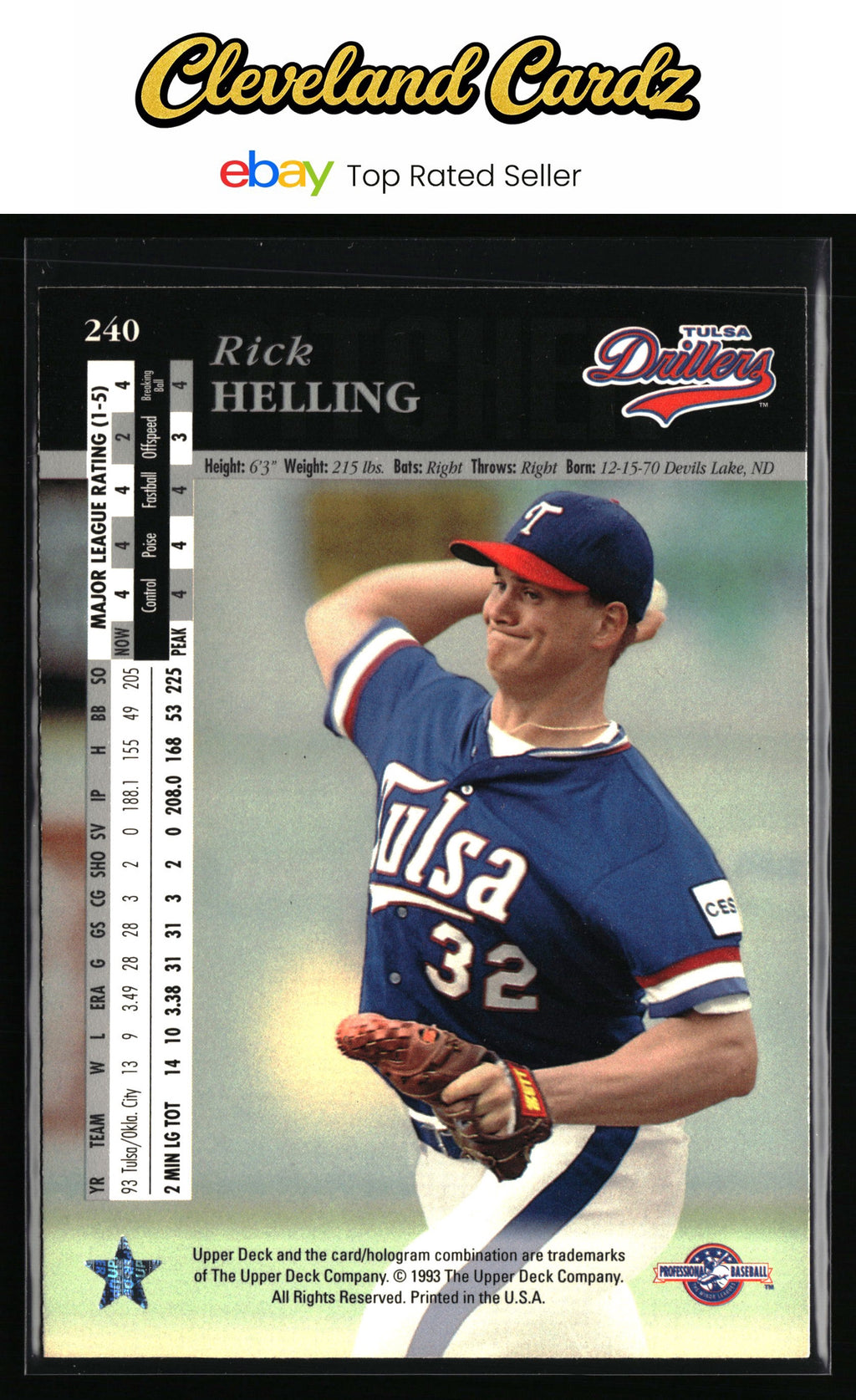 1994 Upper Deck Minor League #240 Rick Helling