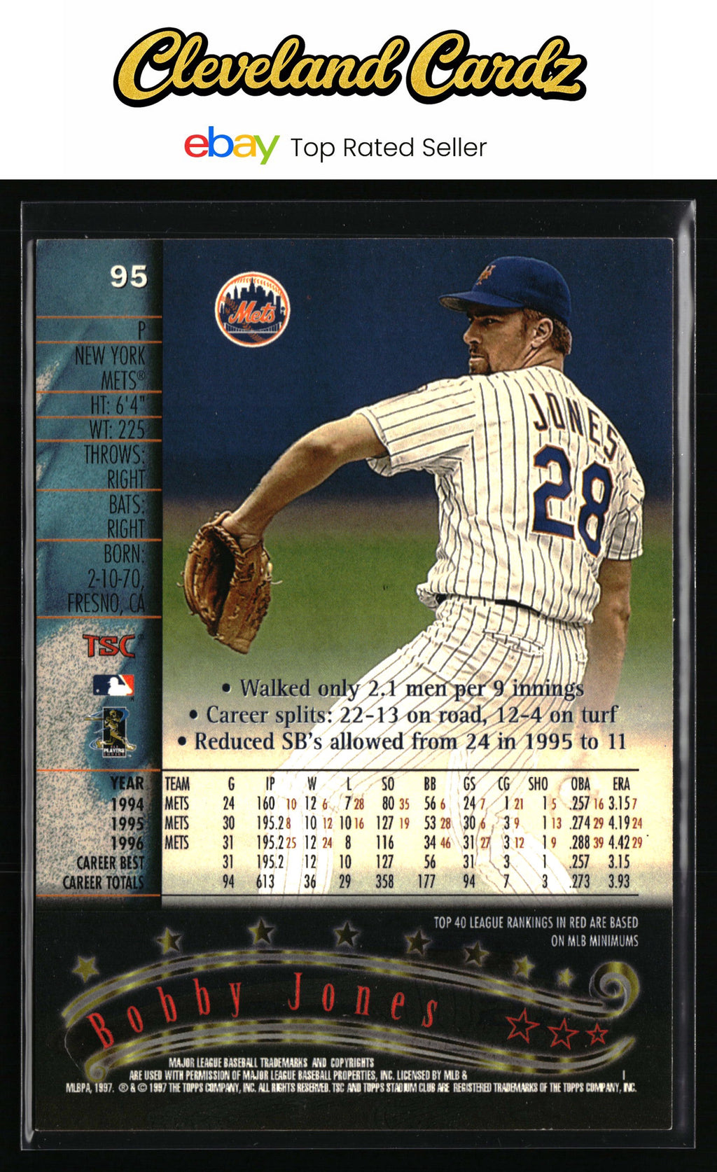1997 Stadium Club #95 Bobby Jones