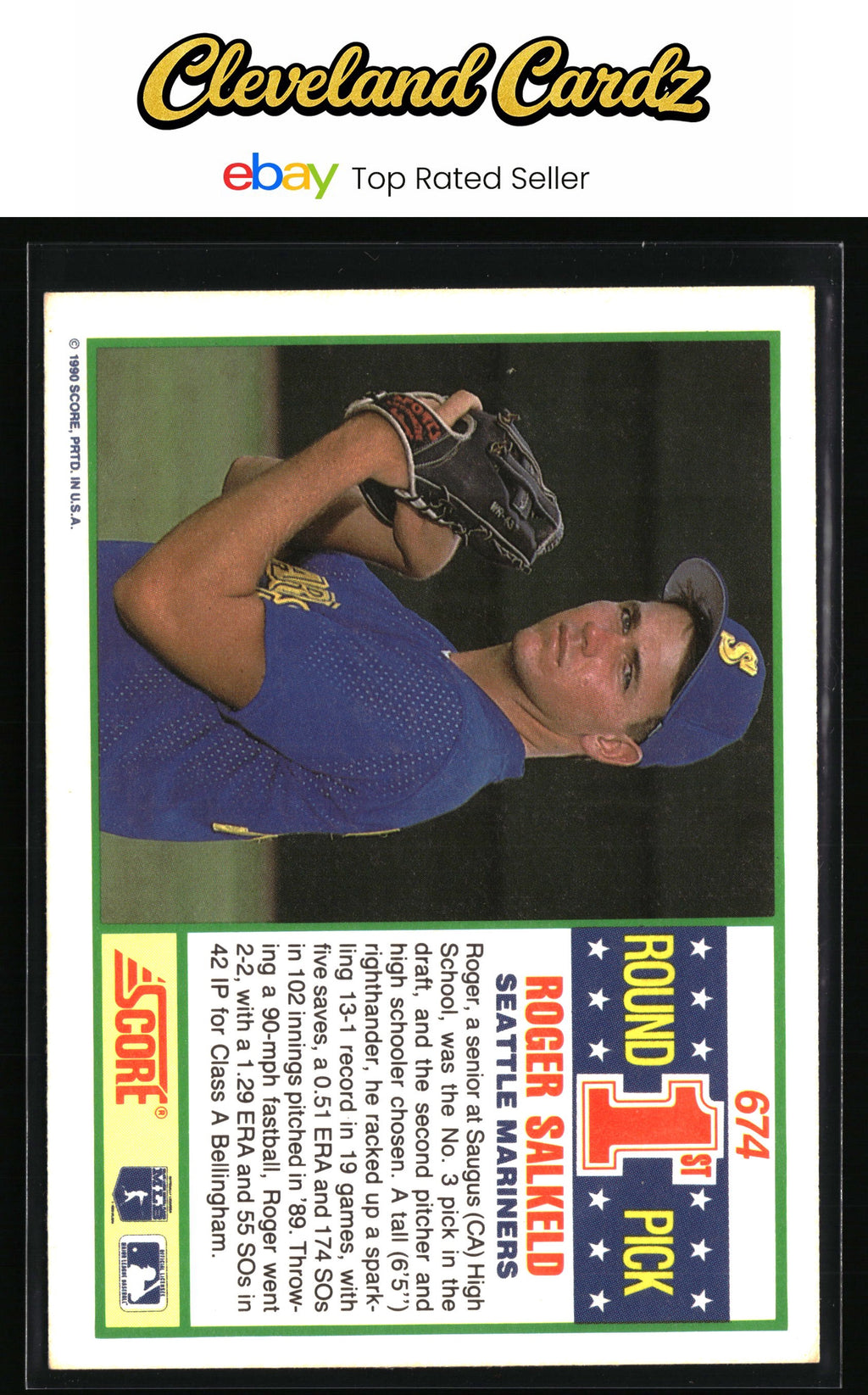 1990 Score #674 Roger Salkeld