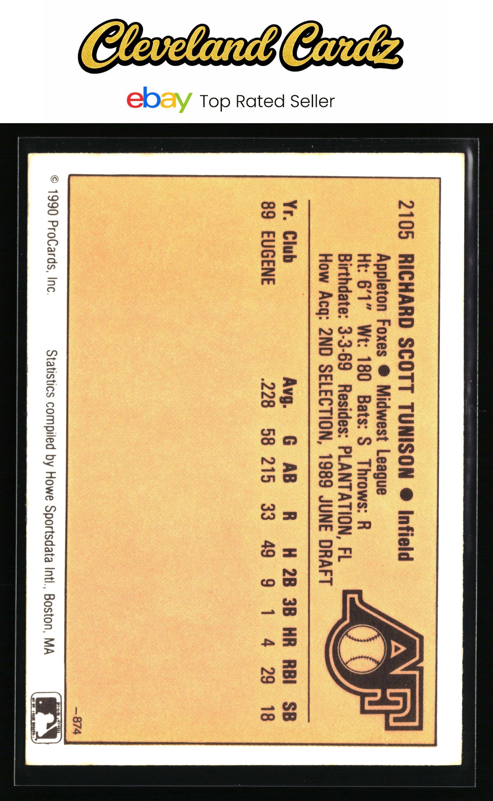 1990 CMC #874 Rich Tunison