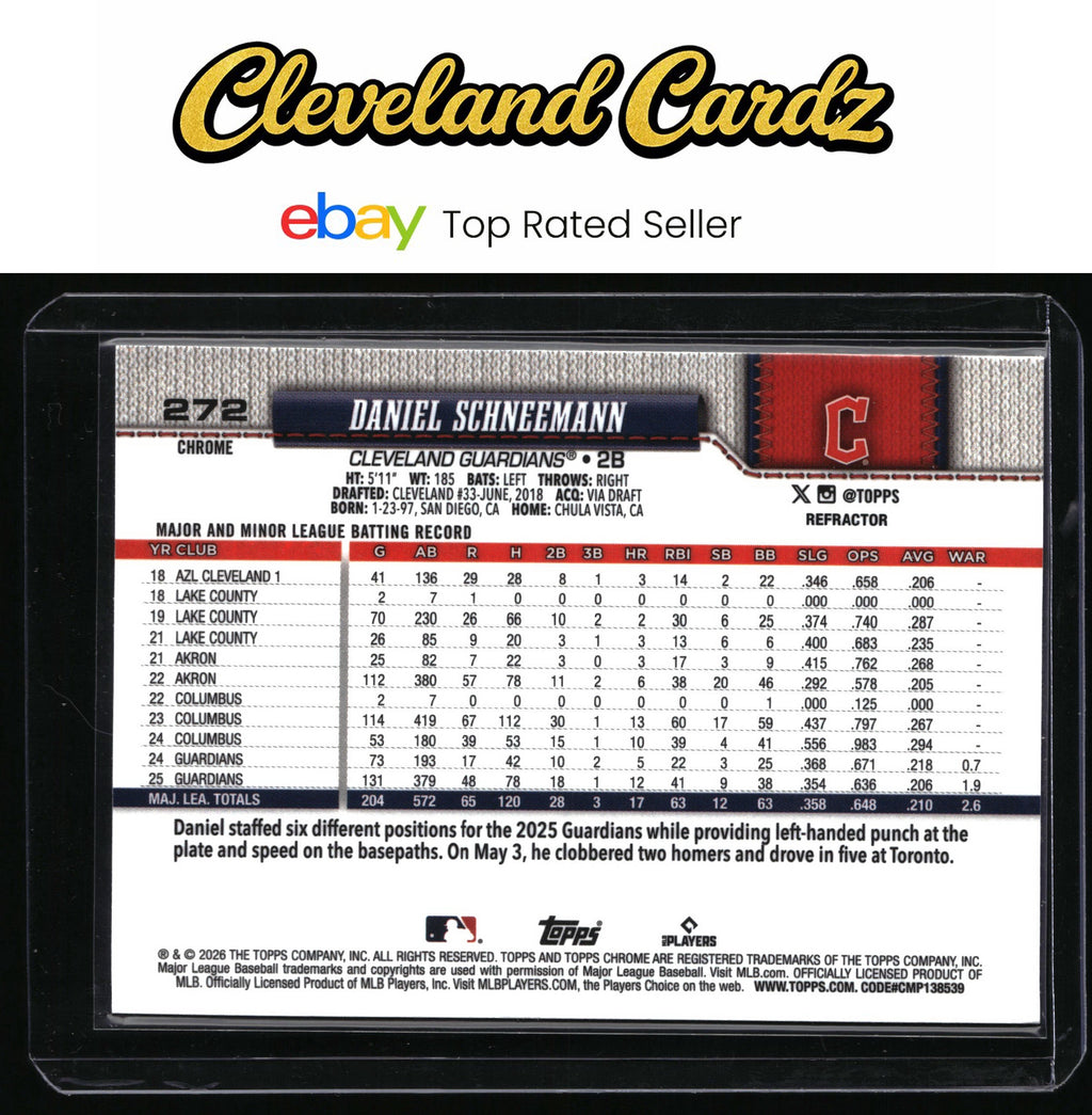 2026 Topps Chrome #272 Daniel Schneemann Refractors