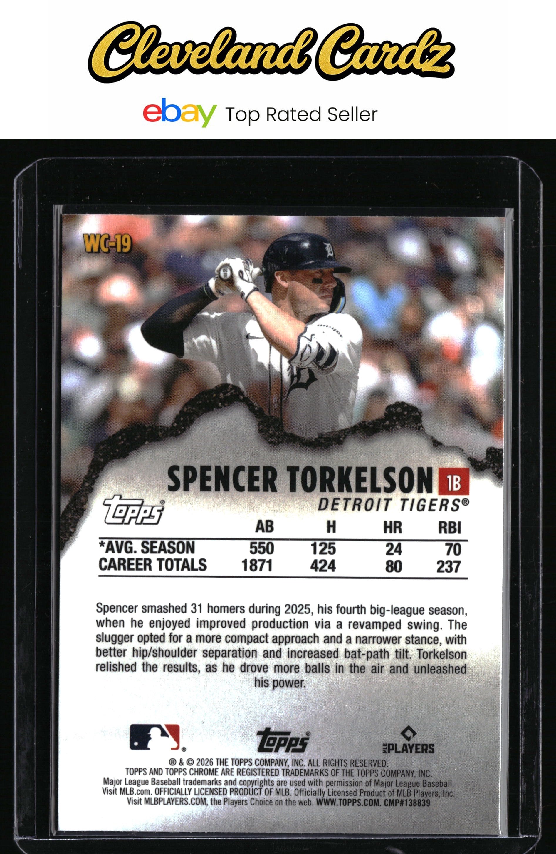 2026 Topps Chrome #WC-19 Spencer Torkelson Wrecking Crew
