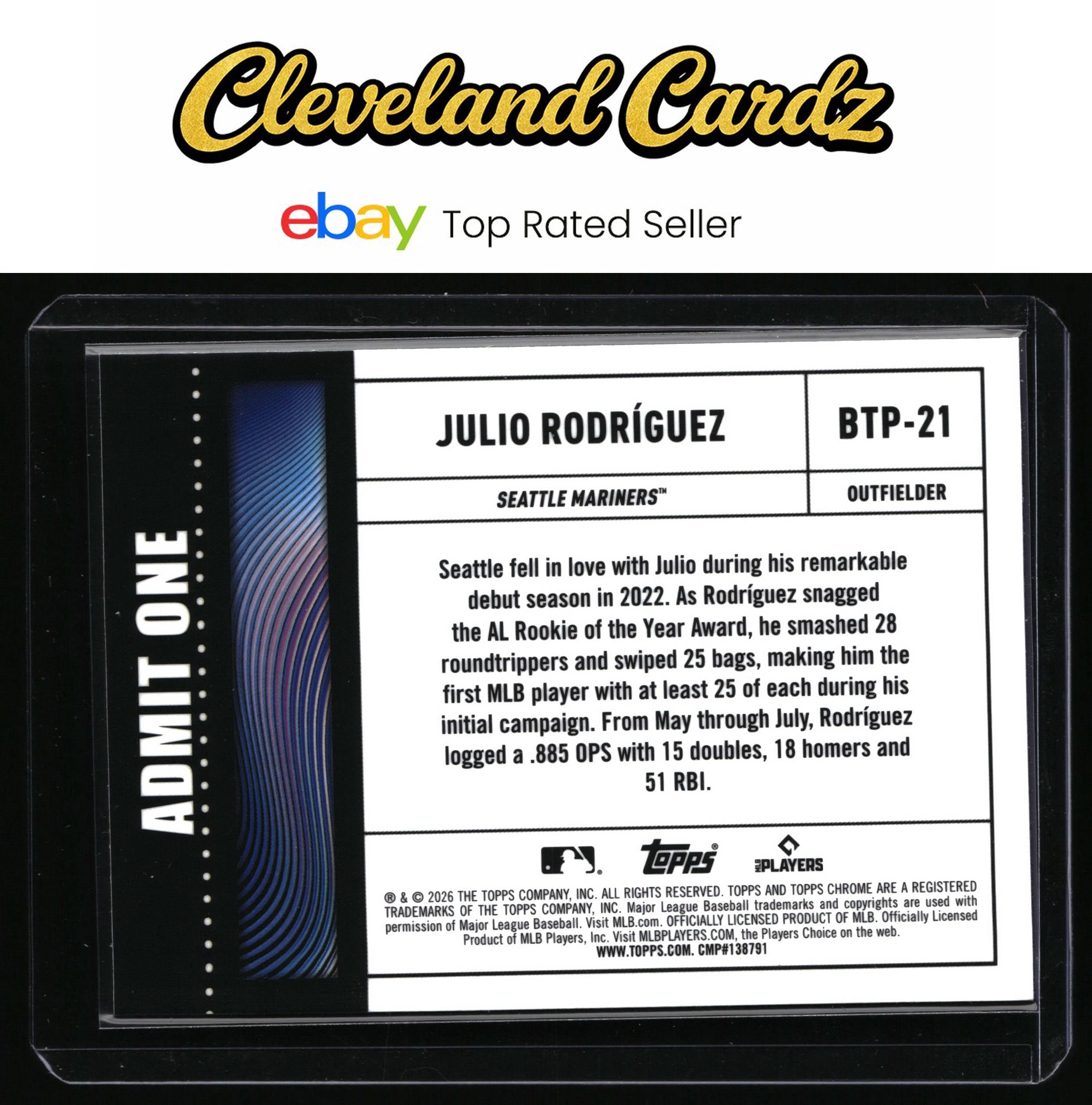 2026 Topps Chrome #BTP-21 Julio Rodríguez Big Ticket Players