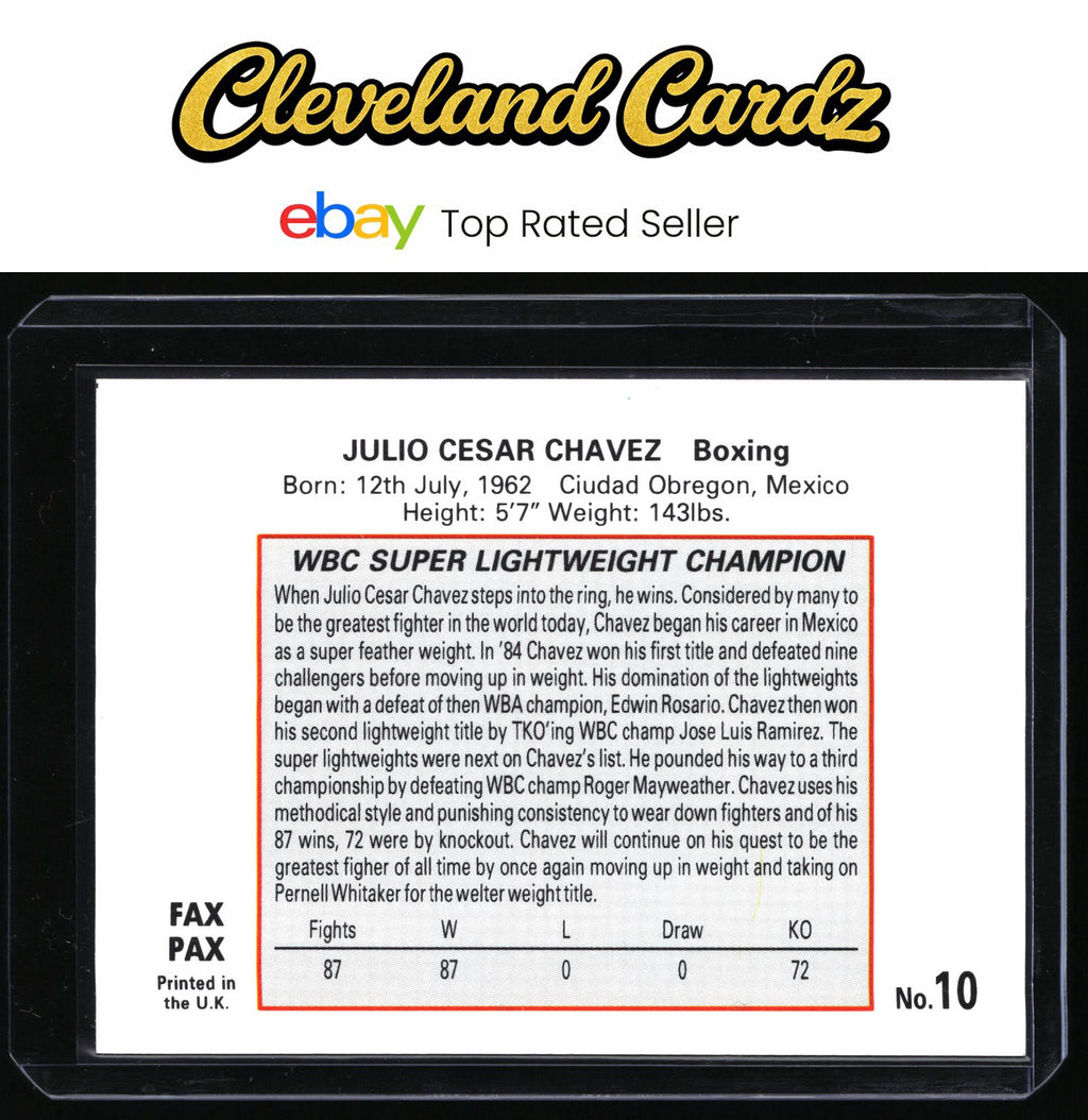 1993 Fax Pax World of Sport #10 Julio Cesar Chavez