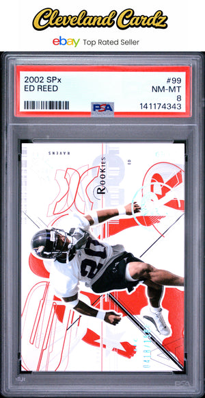 2002 Spx #99 Ed Reed PSA 8