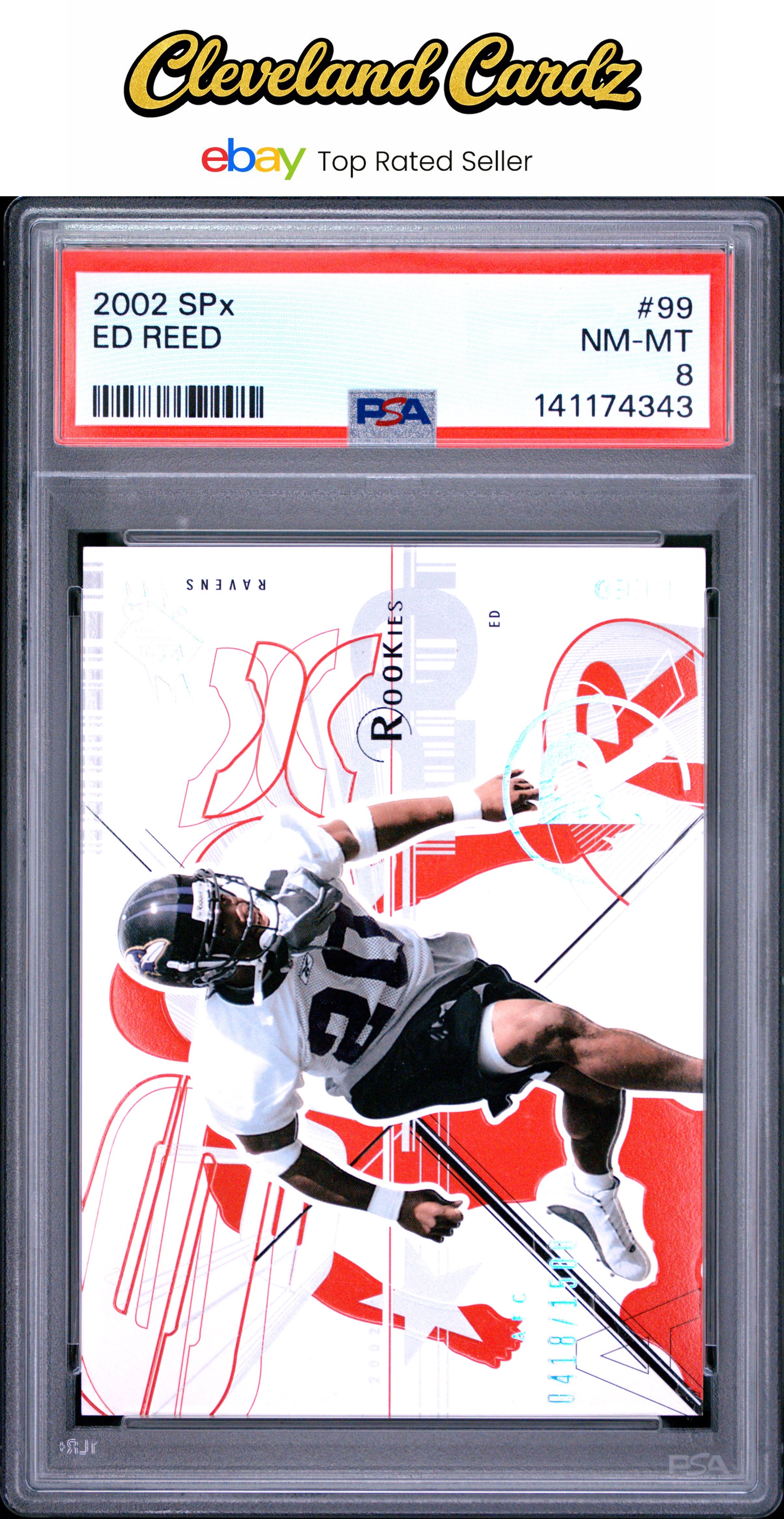 2002 Spx #99 Ed Reed PSA 8