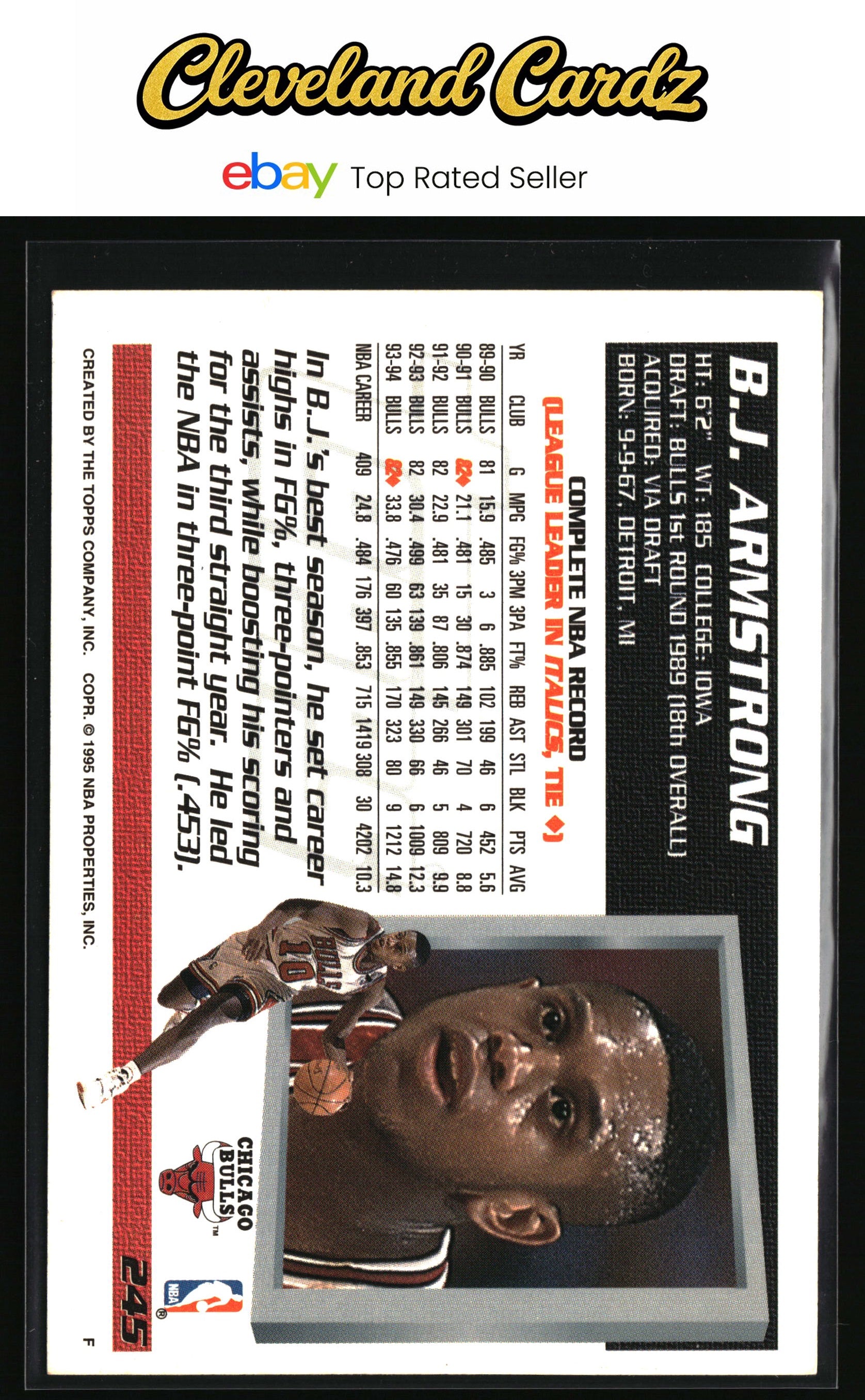 1994-95 Topps #245 B.J. Armstrong